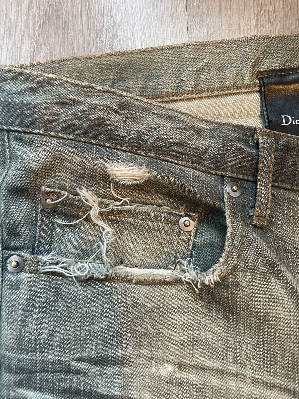 Dior × Hedi Slimane Dior Homme SS04 Dirty Bleu Claire Size US 30 / EU 46 - 6 Thumbnail