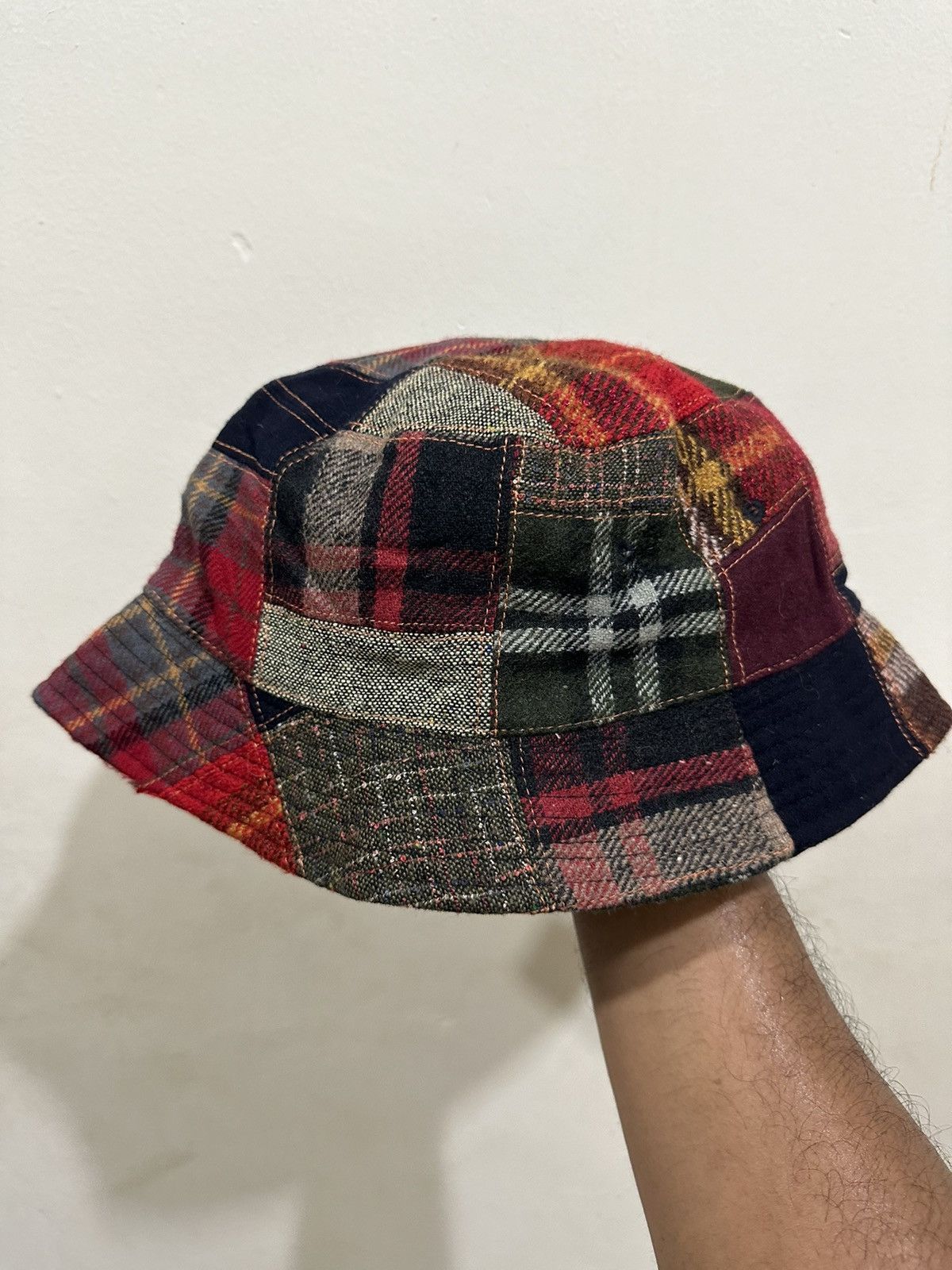 Vintage RARE Patchwork Borro Kapital Style Bucket Hat Size ONE SIZE - 3 Thumbnail