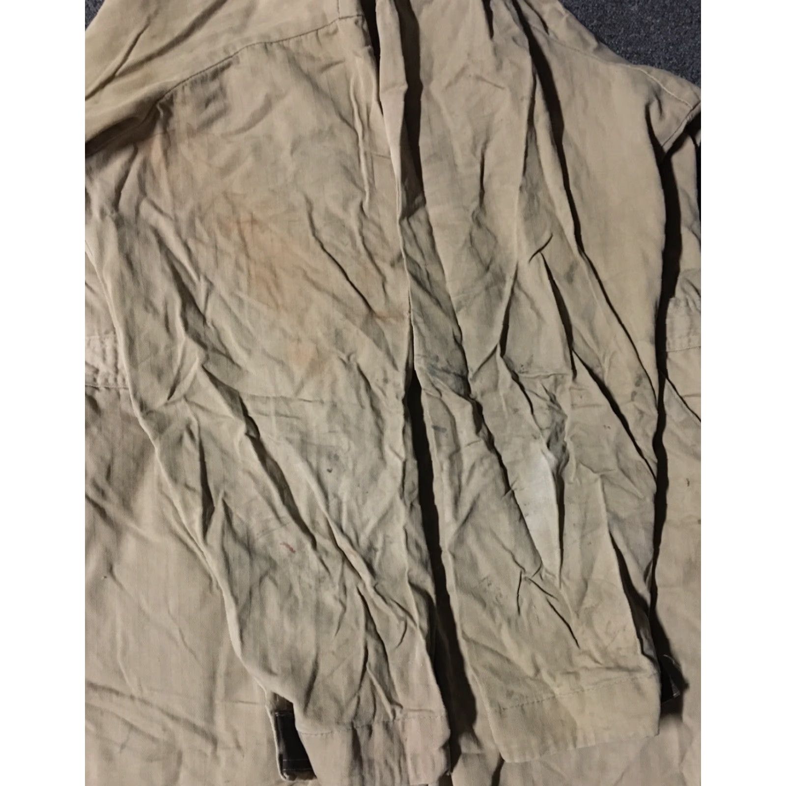 CO Vtg 50s Universal Overall Co Faded Distress Union Made Sanforized Coveralls 52 L/XL Brown/Tan 60s Grunge Memorial Mens? Size US 33 - 3 Thumbnail