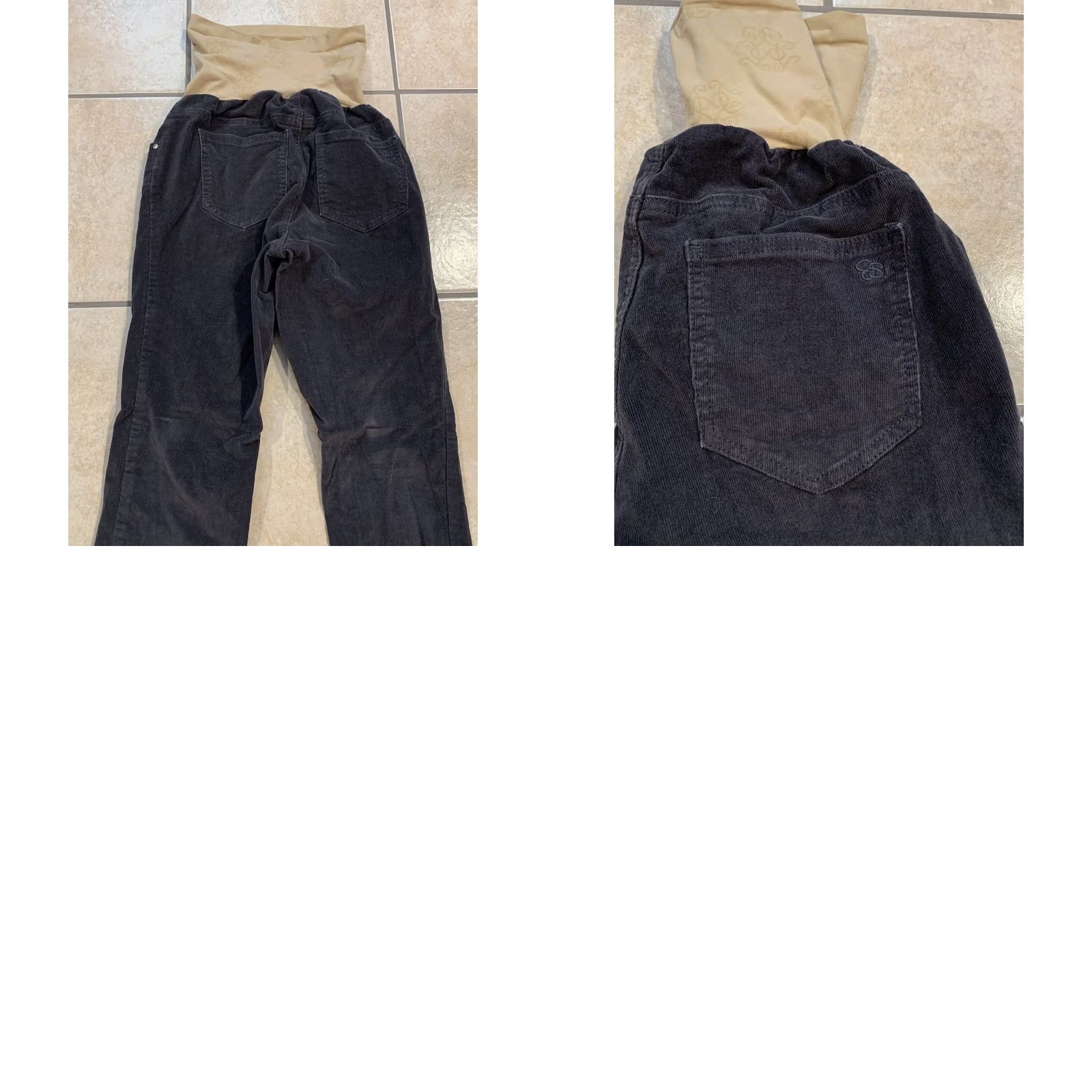 Jessica Simpson VINTAGE Jessica Simpson Maternity Corduroy Pants Gray Women’s S 25x28 Slimming Pockets Embroidered Logo Cotton Spandex Fall Winter Slimming Size 28" / US 6 / IT 42 - 9 Thumbnail