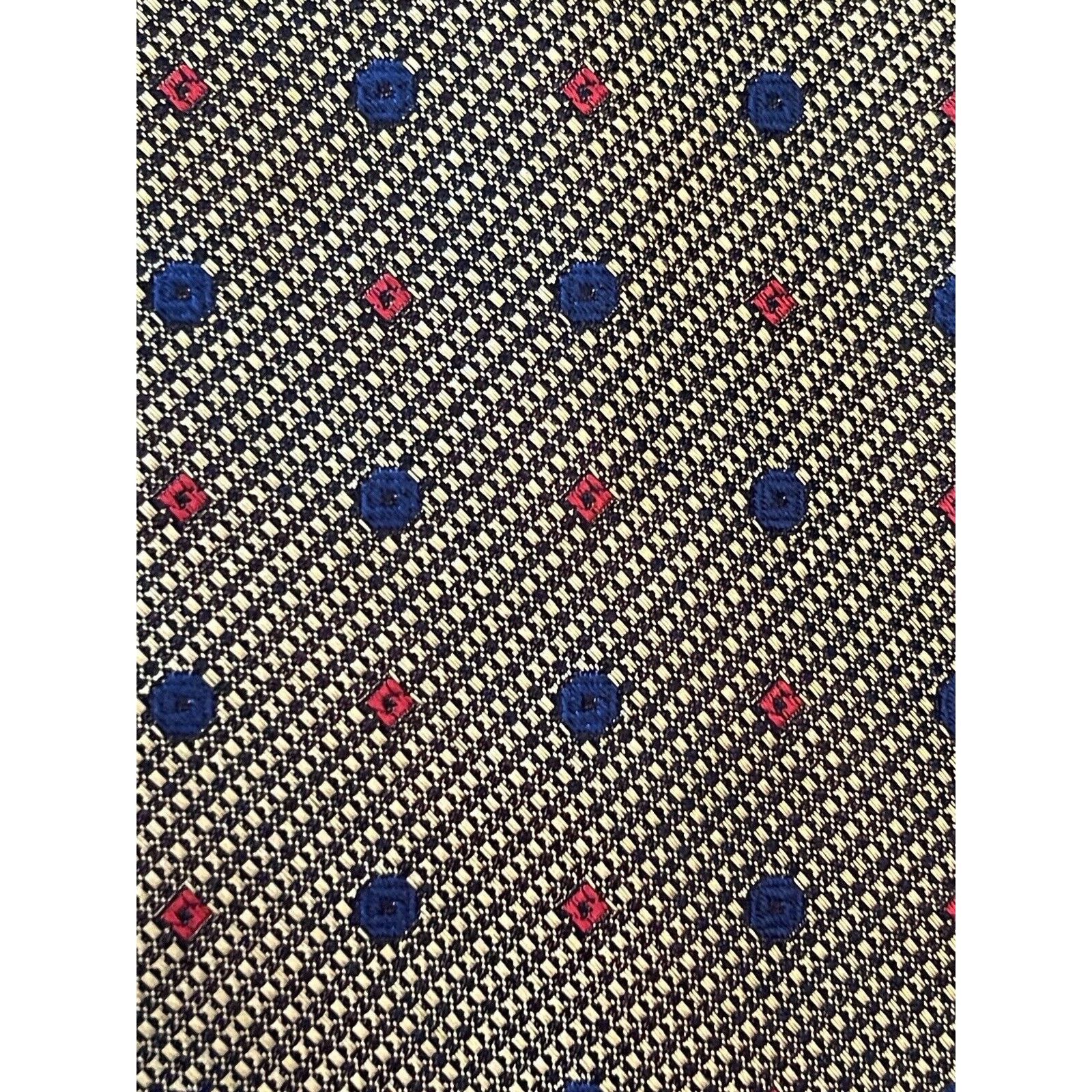 Jos. A. Bank Corporate Collection Jos. A. Bank Gold Blue Hand Made Silk Size ONE SIZE - 9 Thumbnail