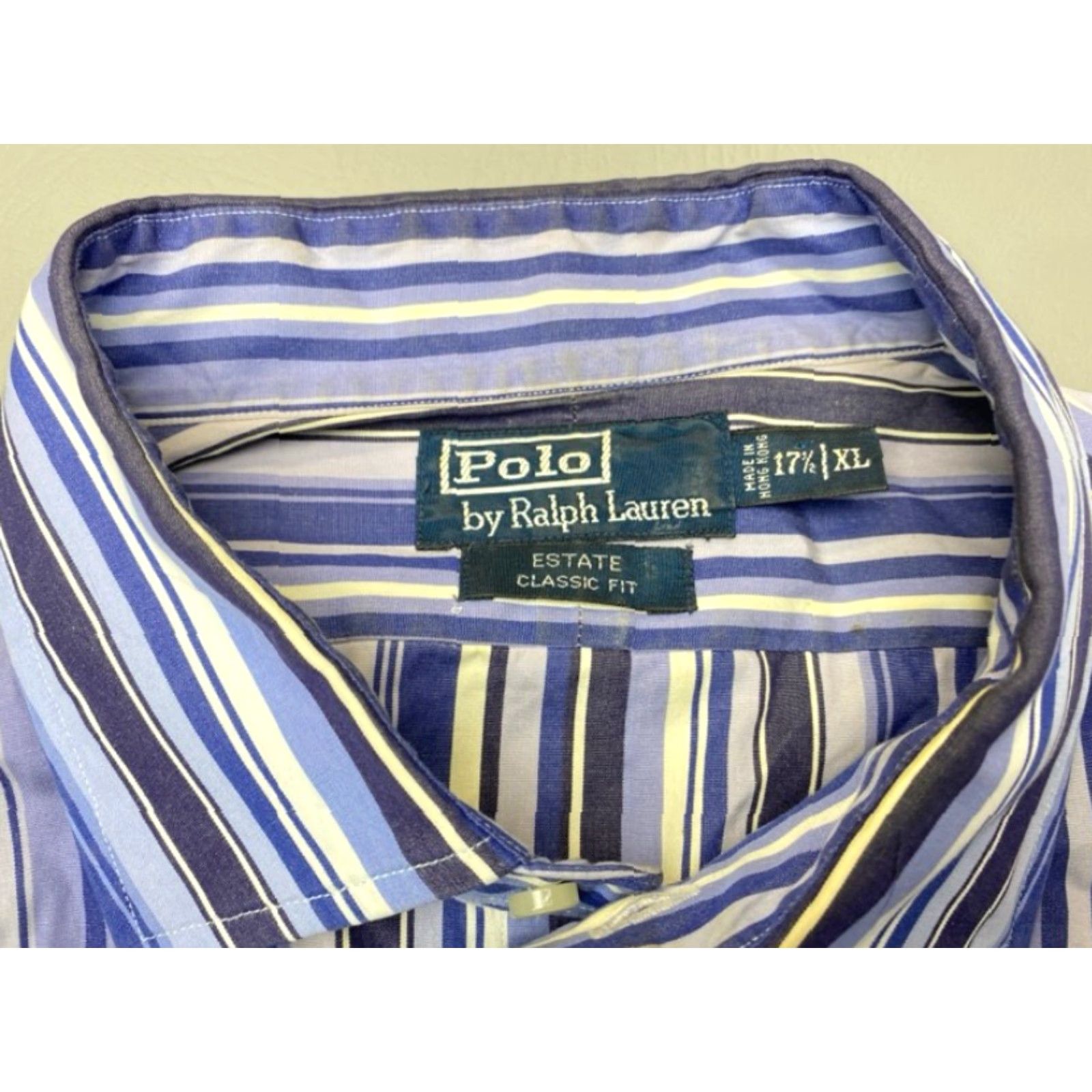 Polo Ralph Lauren Polo Ralph Lauren Shirt Mens XL Blue White Stripe Classic Fit Button Up Size US XL / EU 56 / 4 - 6 Thumbnail