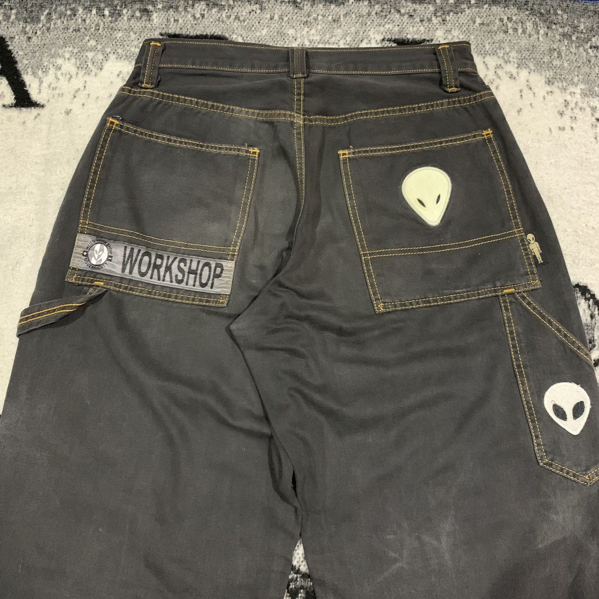 Vintage Alien Workshop 👽 Stripe List Side Baggy Pants