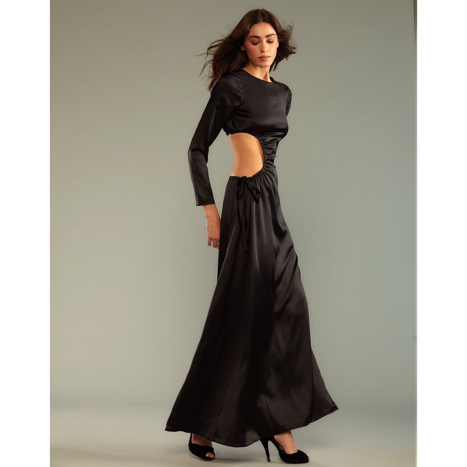 cynthia rowley dress black Midi Organza Ribbed and a meadow of painted florals Cynthia Rowley | Crystal Fitted