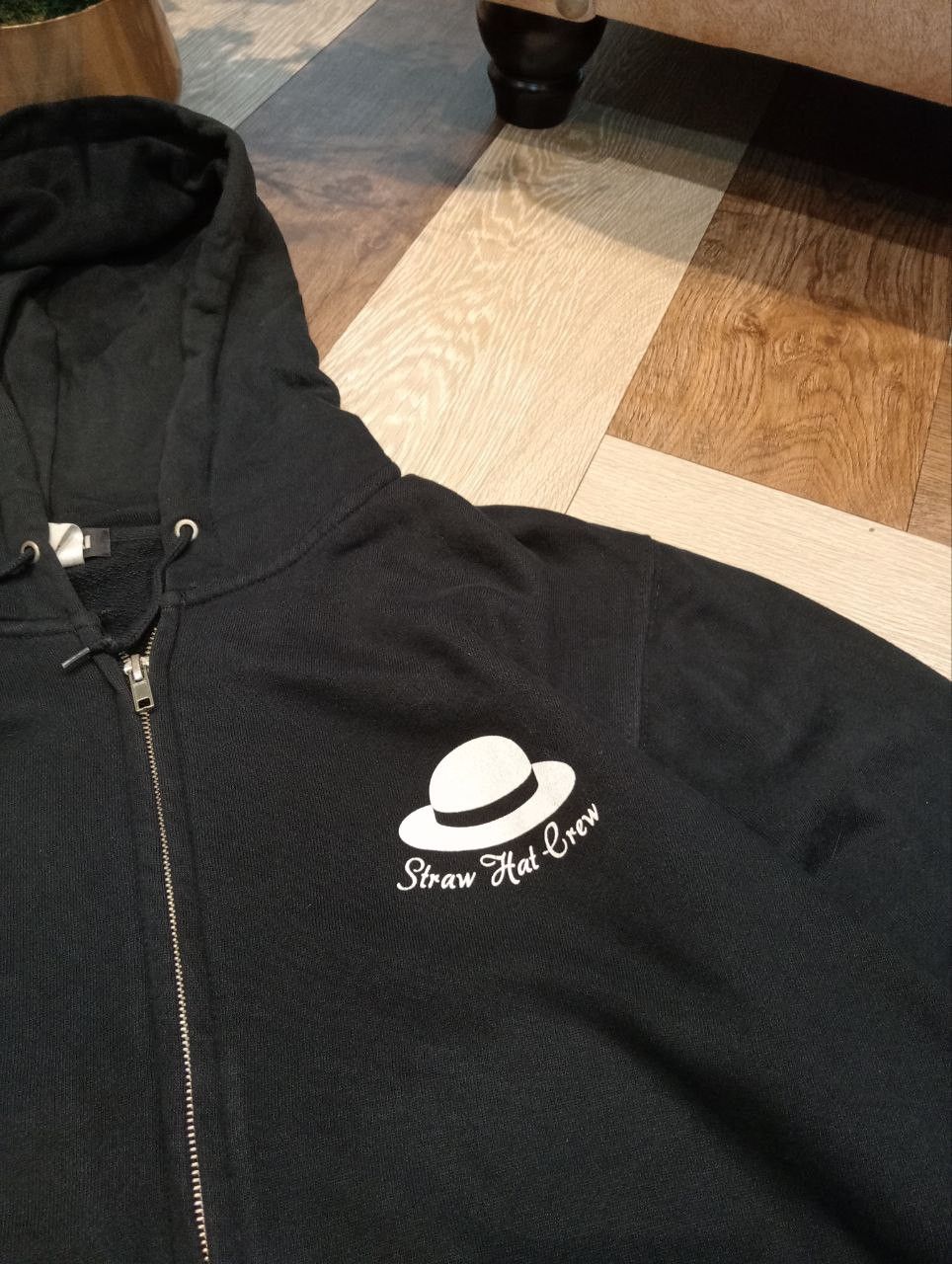 Japanese Brand BANDAI ONE PIECE STRAW HAT CREW HOODIE - SIZE XL BLACK Size US XL / EU 56 / 4 - 6 Thumbnail