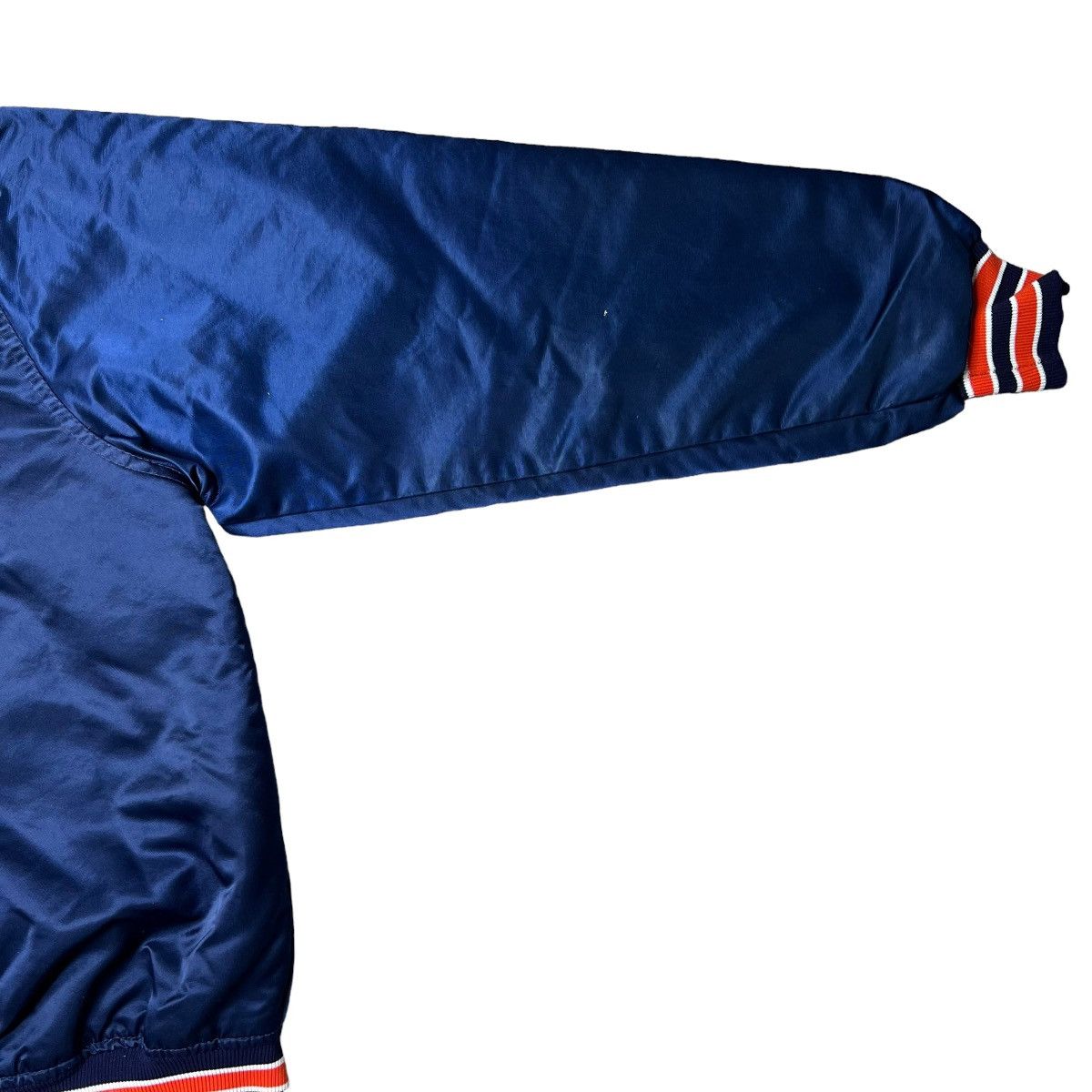 NCAA × Starter × Vintage Vintage 80s NCAA Fighting Illini Starter Satin Bomber Jacket Size US L / EU 52-54 / 3 - 16 Thumbnail
