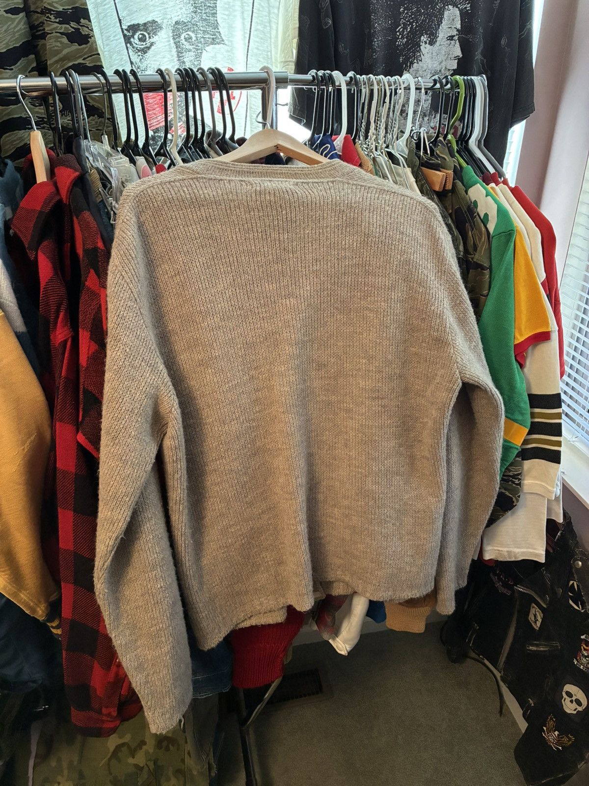 Vintage Vintage 1960’s Kurt Cobain style Mohair cardigan sweater Size US L / EU 52-54 / 3 - 4 Thumbnail