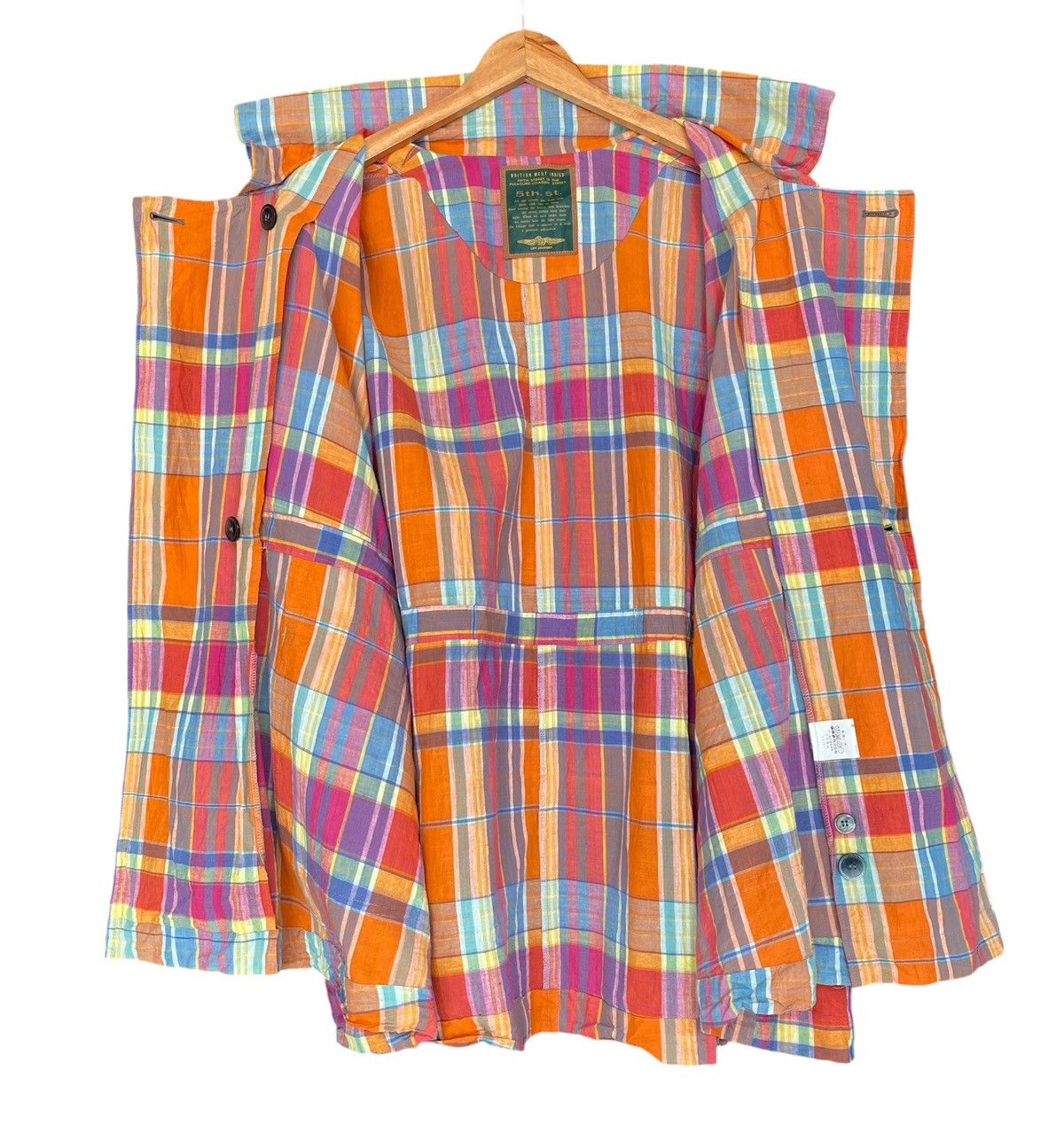 Japanese Brand Rare FIFTH STREET indies Madras Cardigan Size US XXL / EU 58 / 5 - 12 Thumbnail