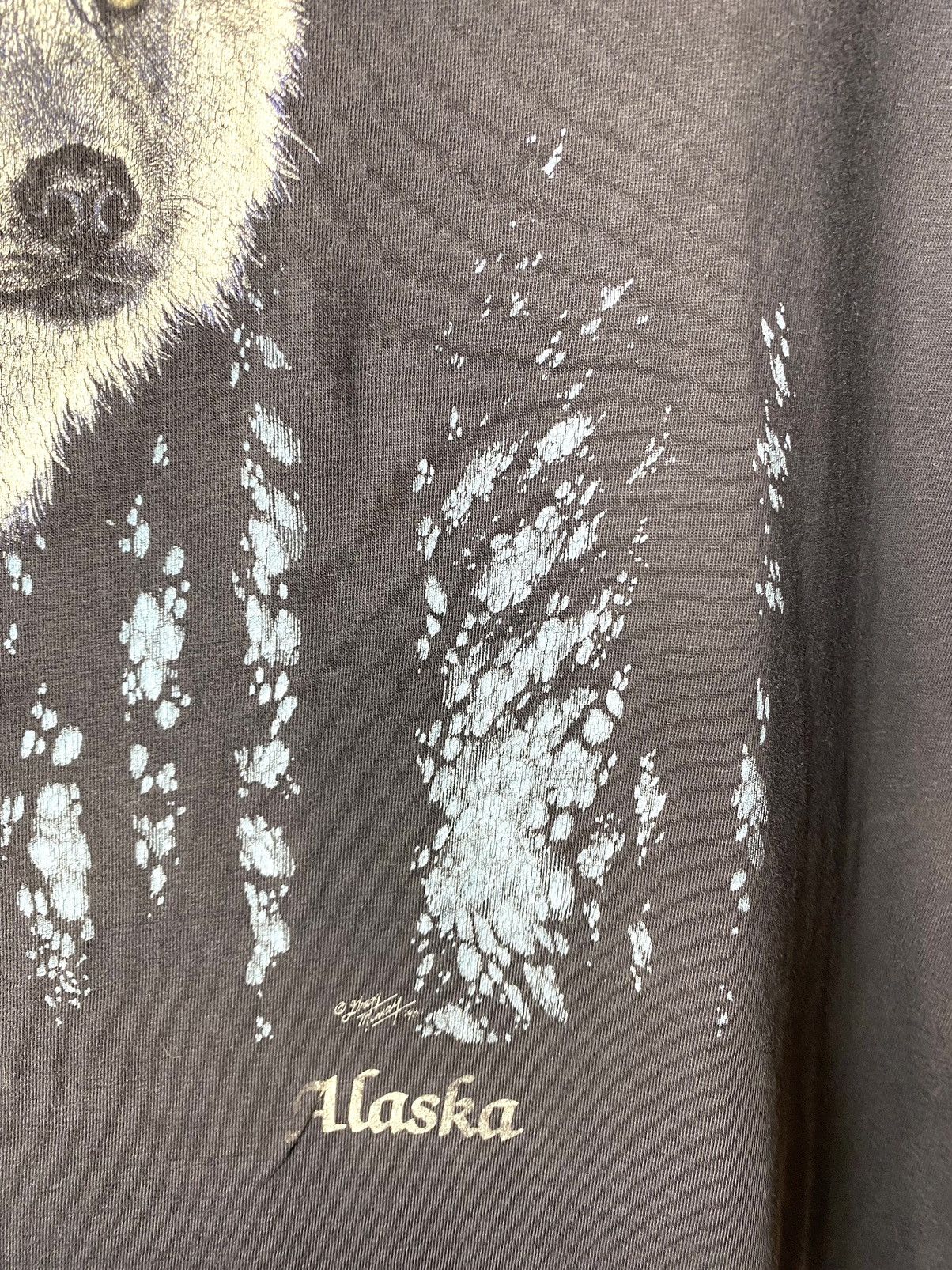Vintage 90’s Vintage Wolf T Shirt All Over Print Hype Supreme Style Size US XL / EU 56 / 4 - 5 Thumbnail