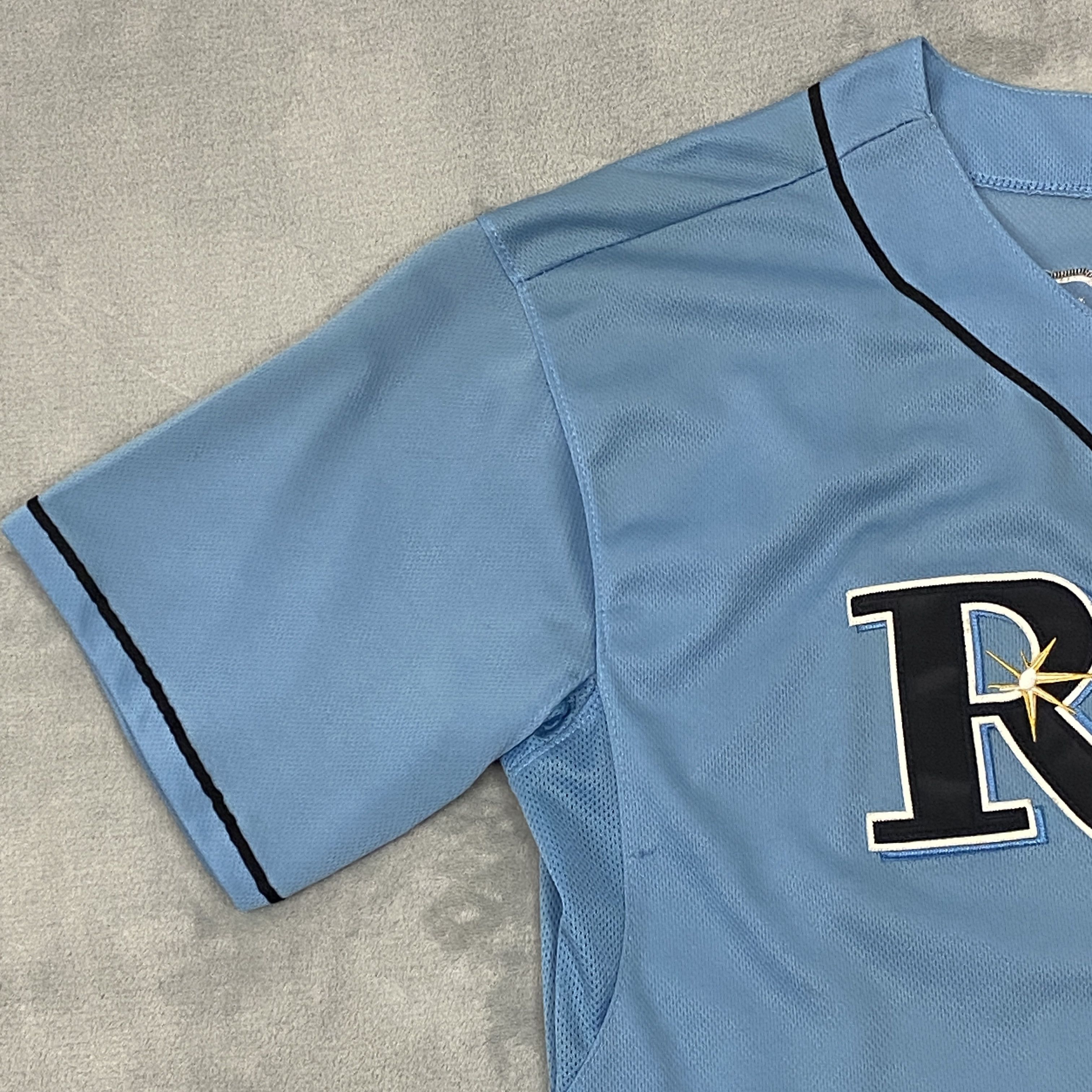 MLB × Majestic Tampa Bay Rays #14 DAVID PRICE Stitched Jersey 54 Light Blue Size US XXL / EU 58 / 5 - 3 Thumbnail