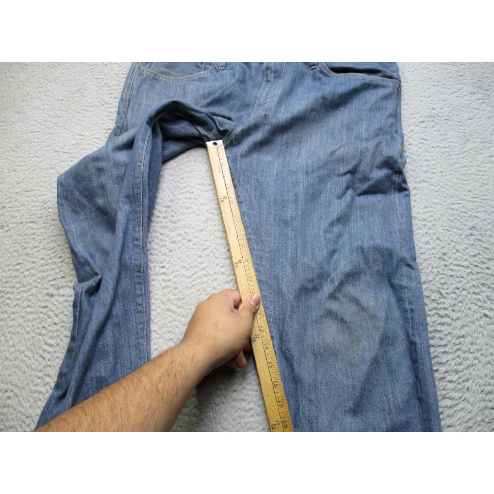3x1 3x1 Jeans Mens 38 Blue Selvedge Denim Straight Leg Made In USA NYC Relaxed Fit Mens Jeans Blue Light Wash Straight Leg 38 Size US 38 / EU 54 - 7 Thumbnail