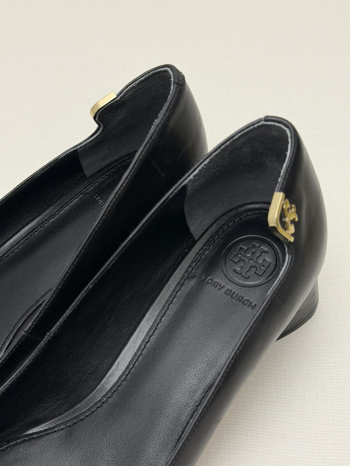 Tory Burch Tory Burch Elizabeth 40MM Round Toe Leather Pump Black Size8 Size US 8 / IT 38 - 7 Thumbnail