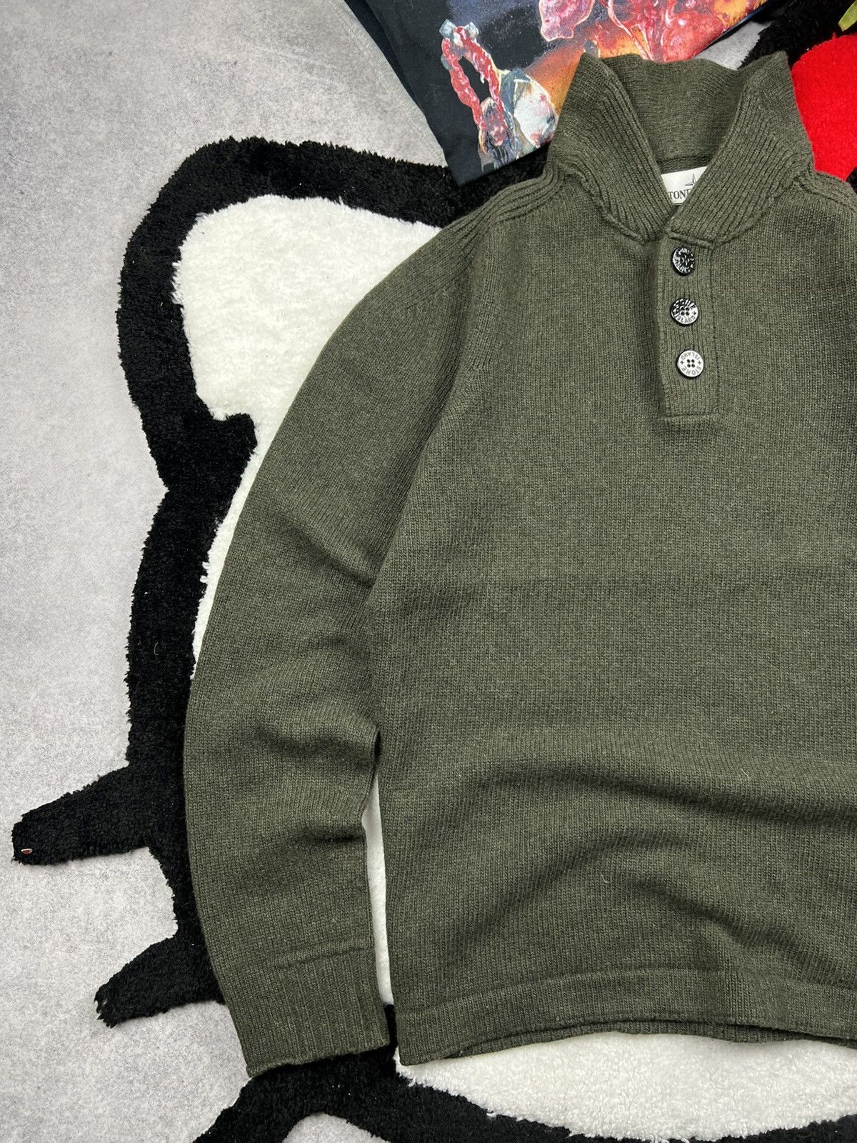 Stone Island Vintage Stone Island Retro Knitwear Military Style Sweater Size US S / EU 44-46 / 1 - 2 Thumbnail