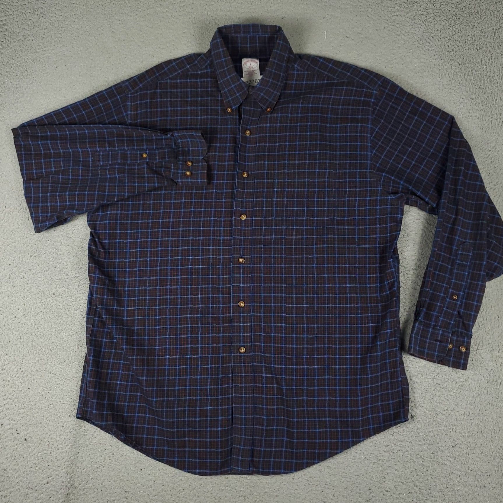 Brooks Brothers VINTAGE Brooks Brothers Shirt Mens Large Blue Red Plaid Button Up Long Sleeve Size US L / EU 52-54 / 3 - 2 Thumbnail