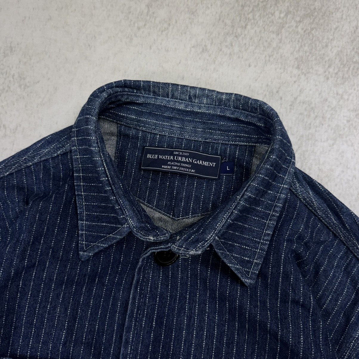 Japanese Brand BlueWaterGarments Hickory wabash core denim japan shirt Size US L / EU 52-54 / 3 - 6 Thumbnail