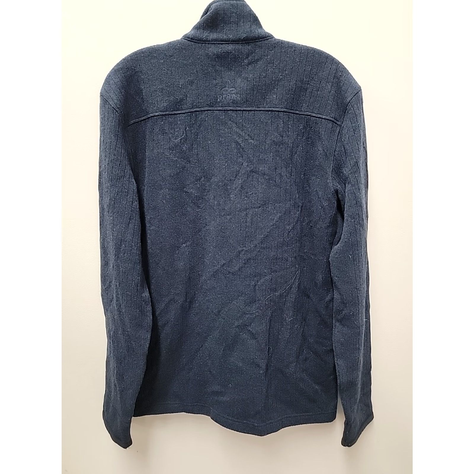 Prana prAna Full Zip Sweater Mens M Blue Wool Polyester Nylon Striped Retro Pattern Menswear 90s? Size US M / EU 48-50 / 2 - 6 Thumbnail