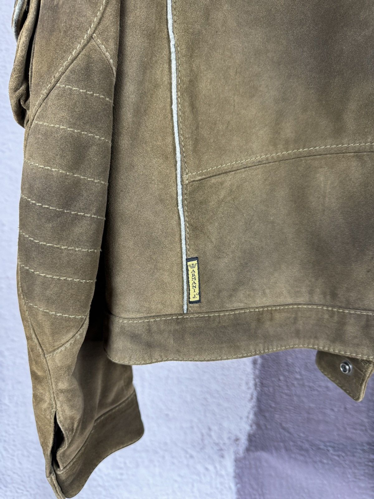 Armani Armani Jeans moto biker frontal pocket leather suede jacket Size US L / EU 52-54 / 3 - 17 Thumbnail