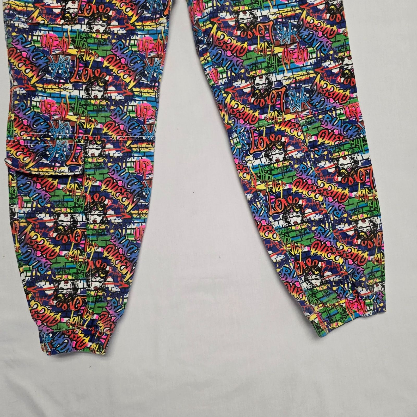 Loveless LoveLove Graffiti Print Jogger Pants 3X Colorful Streetwear Size 38" / US 16 / IT 52 - 4 Thumbnail