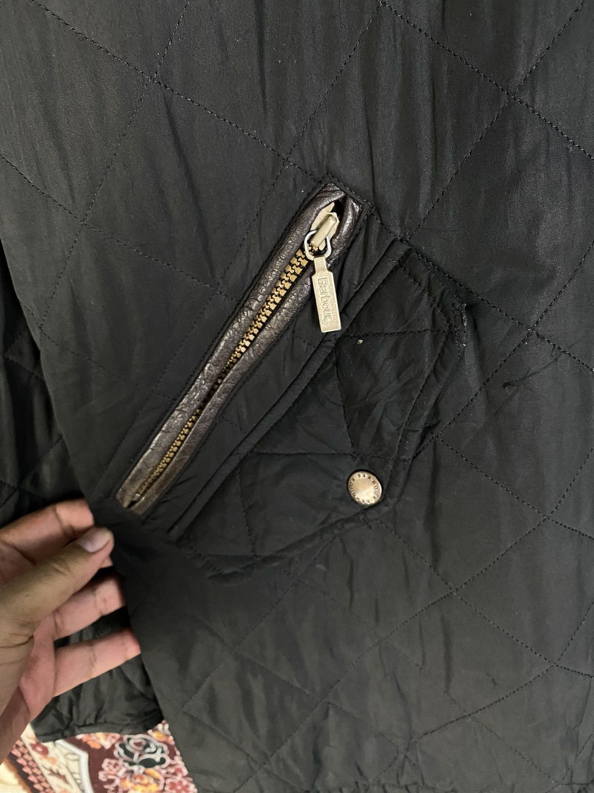 Barbour Barbour Powell Mens Black Quilted Jacket Size US XL / EU 56 / 4 - 8 Thumbnail