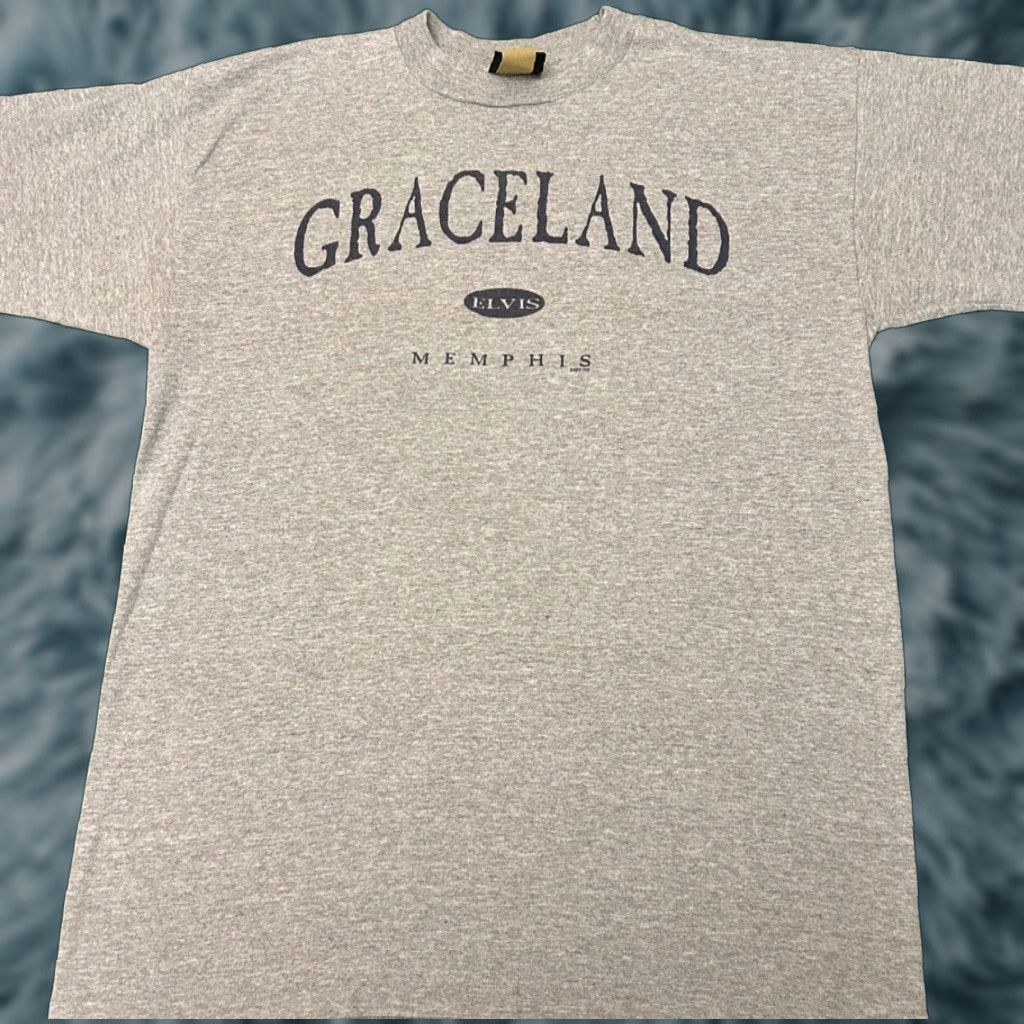 Vintage VINTAGE Elvis 90s Shirt Mens Size L Gray VTG Graceland Memphis 1999 USA 1990s T-Shirt Rock Music Size US L / EU 52-54 / 3 - 1 Thumbnail