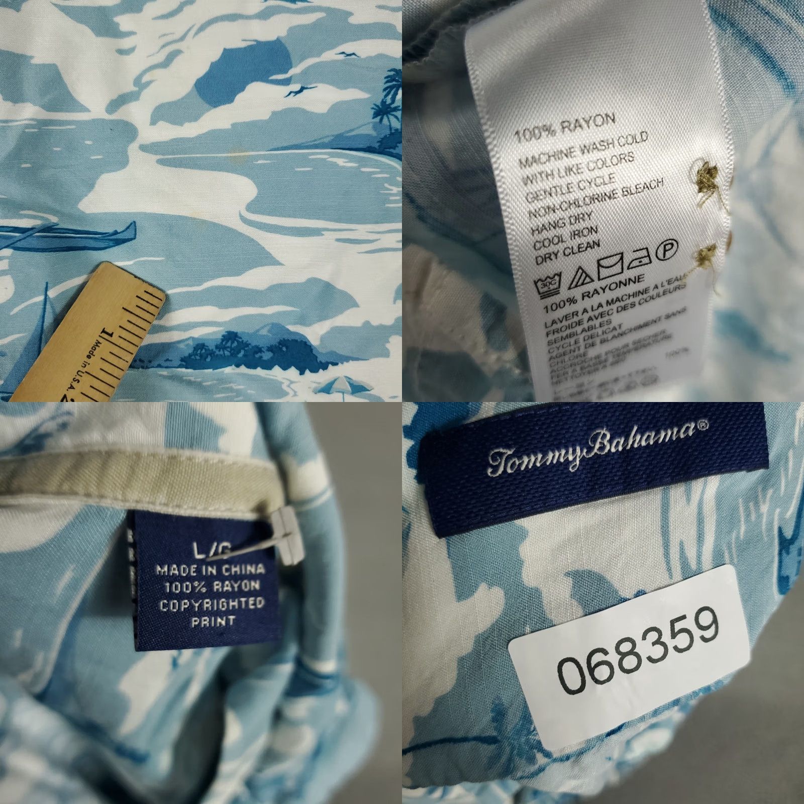 Tommy Bahama Tommy Bahama Shirt Mens Medium Blue Floral Rayon Hawaiian Button Up Size US M / EU 48-50 / 2 - 8 Thumbnail