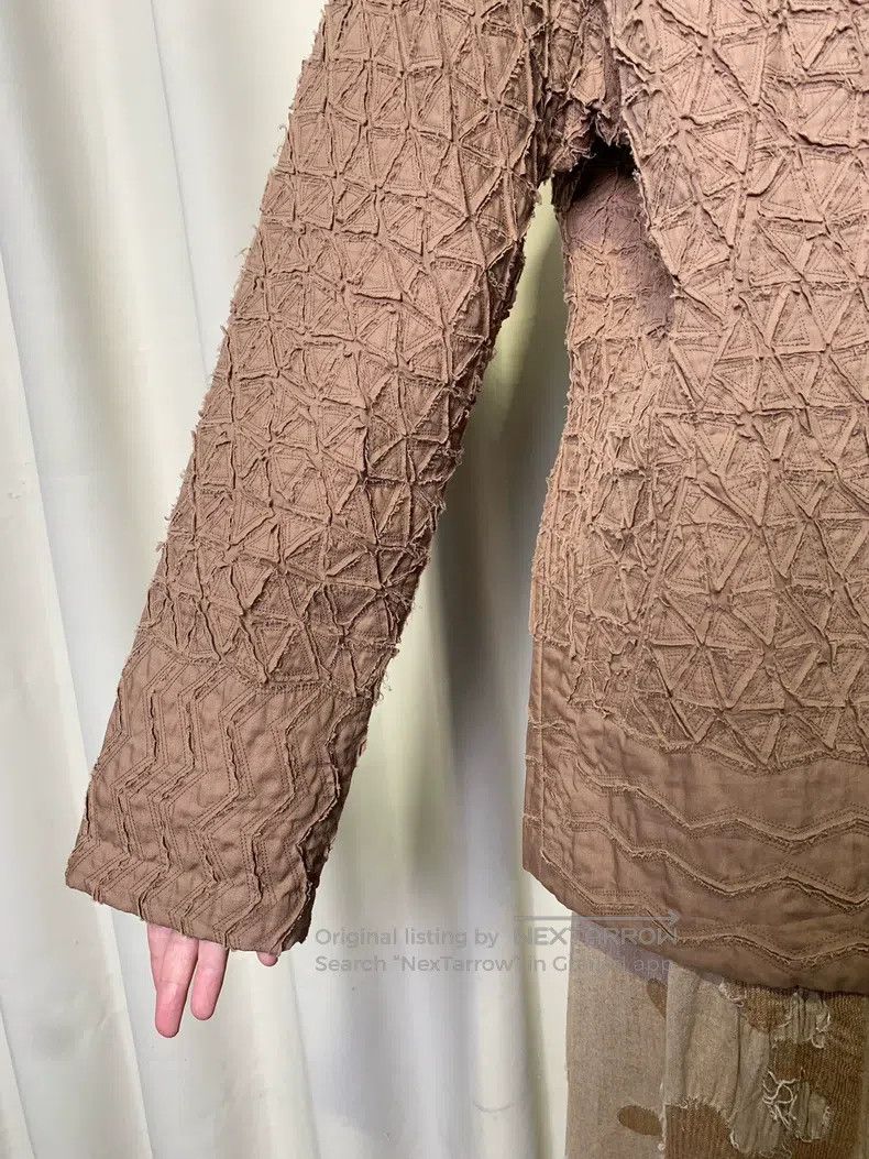Issey Miyake Issey Miyake Geometric Cut-Out Embroidered Suit Jacket Size L / US 10 / IT 46 - 6 Thumbnail