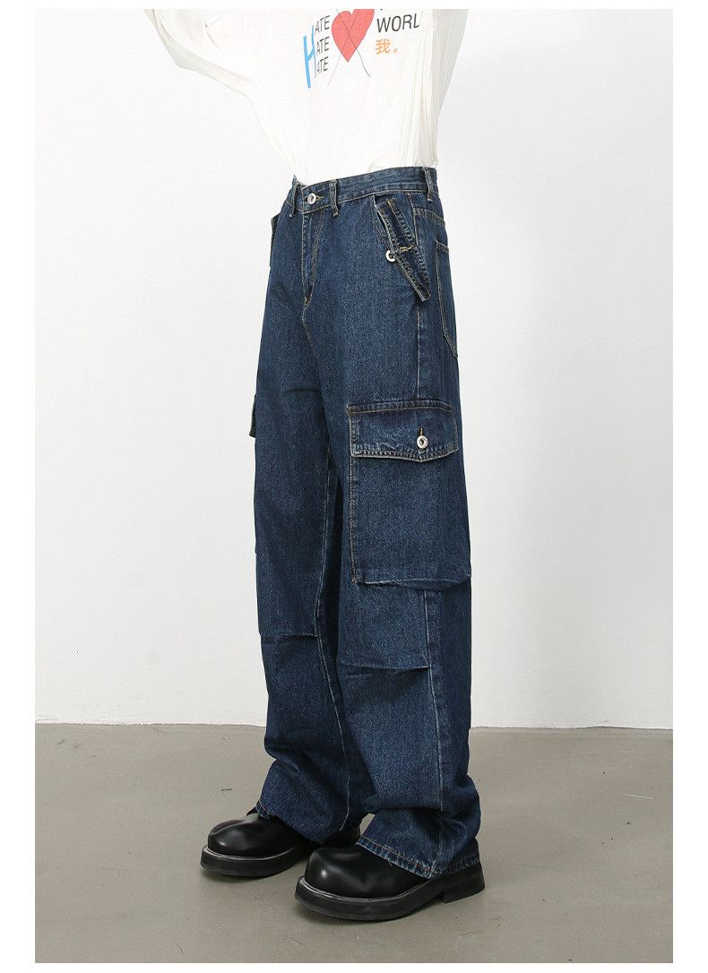 Japanese Brand × Jean American retro loose straight casual versatile cargo jeans Size US 32 / EU 48 - 4 Thumbnail