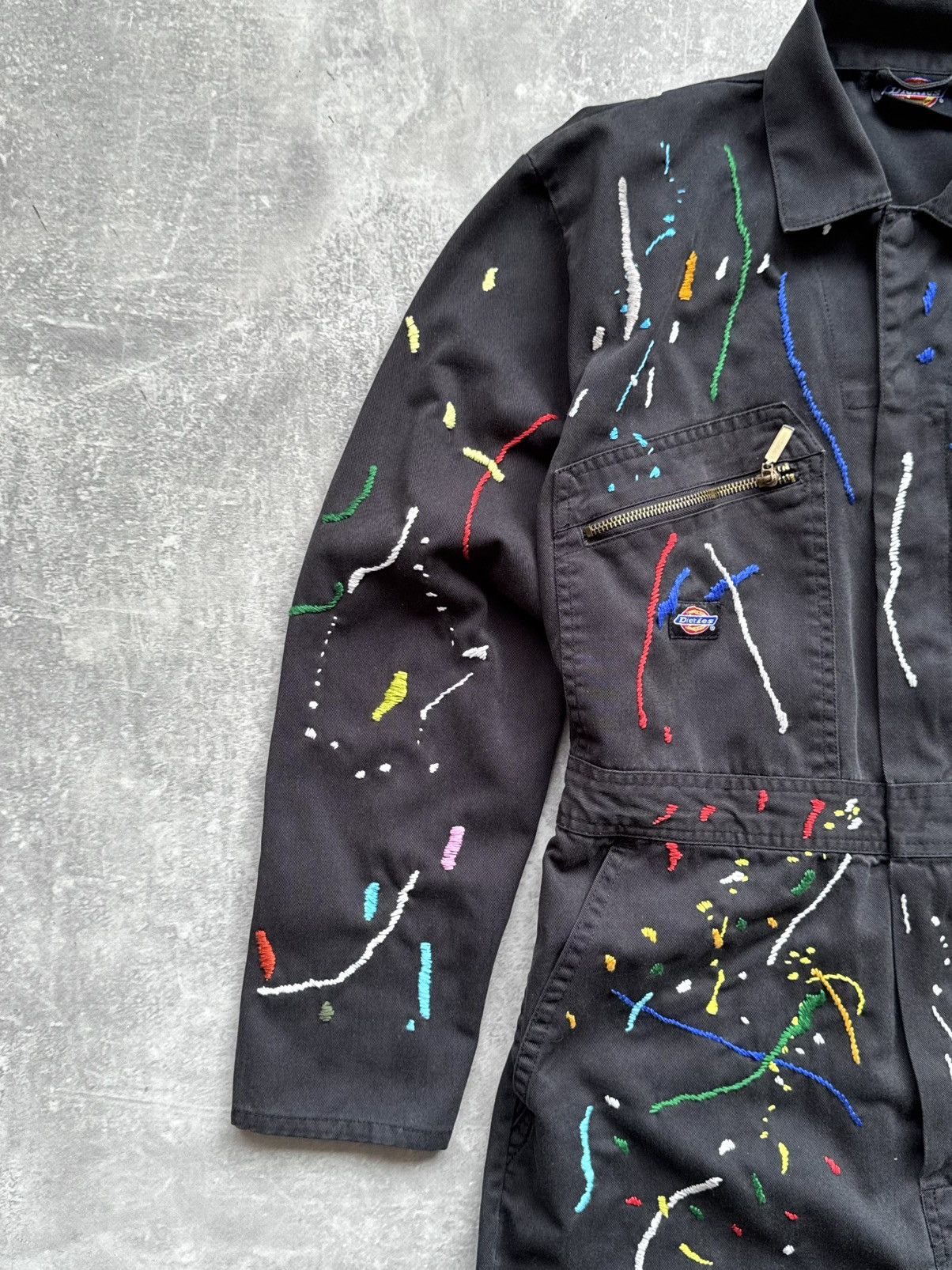 Dickies Hand Made Fake Embroidered Stains Overalls Dickies Work Wear Size US 32 / EU 48 - 4 Thumbnail