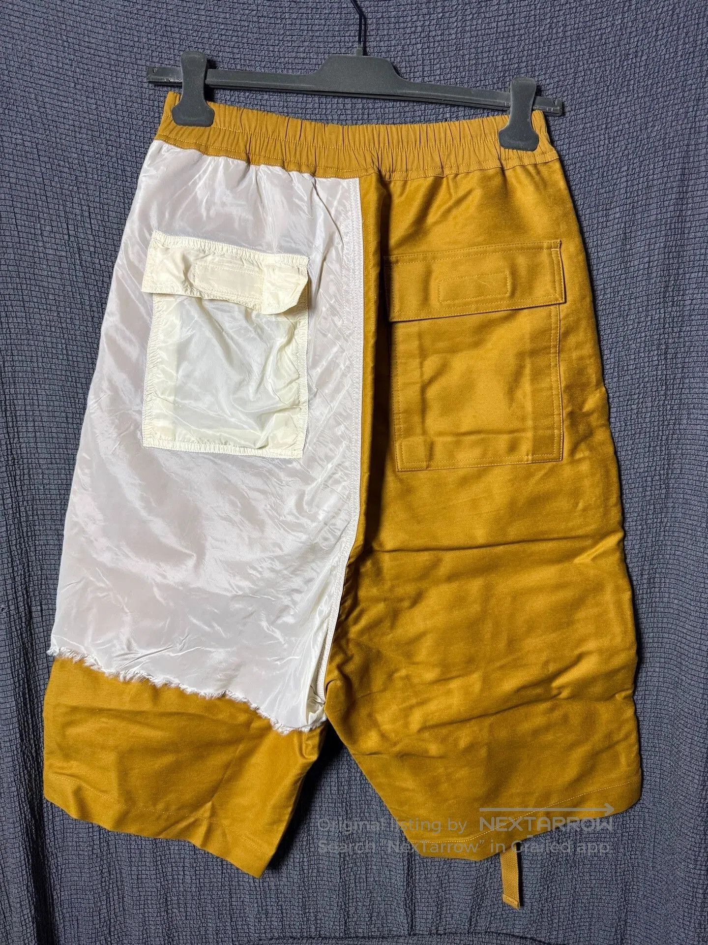 Rick Owens rick owens deconstructed shorts with yellow accents. Size US 26 / EU 42 - 2 Thumbnail