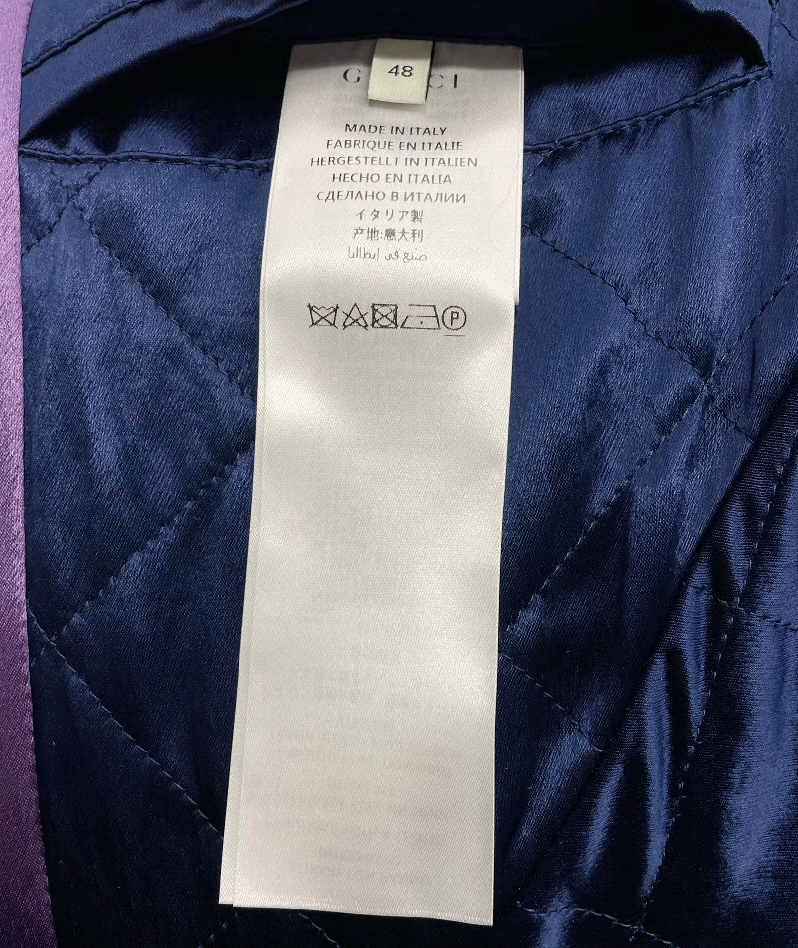 Gucci gucci embroidered purple bomber jacket unisex Size US L / EU 52-54 / 3 - 6 Thumbnail