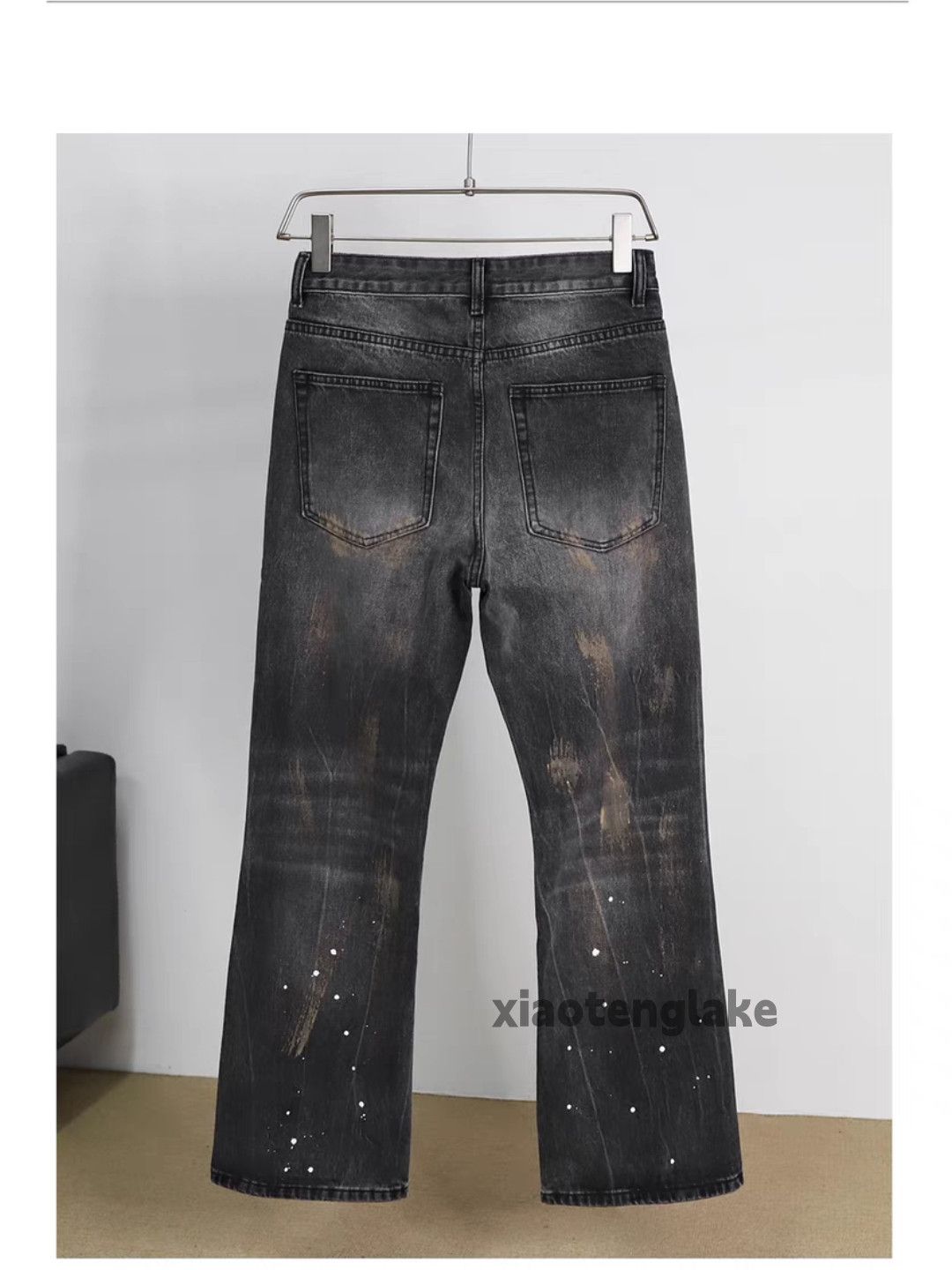Jean × Vintage Washed faded utility punk grunge stain paint jeans Size US 32 / EU 48 - 5 Thumbnail