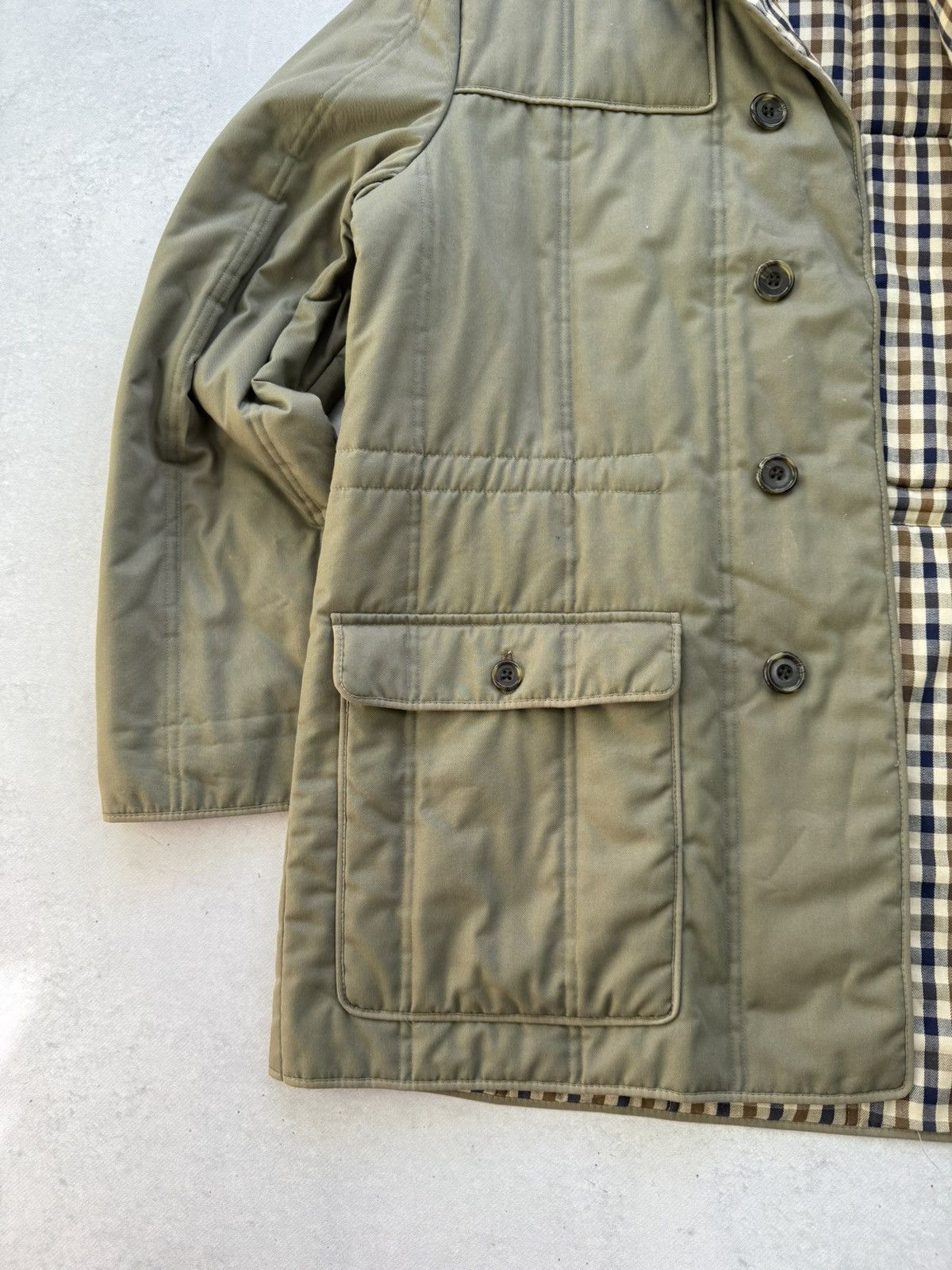 Aquascutum Aquascutum Quilted Short Coat Green Vintage Size US XL / EU 56 / 4 - 10 Thumbnail