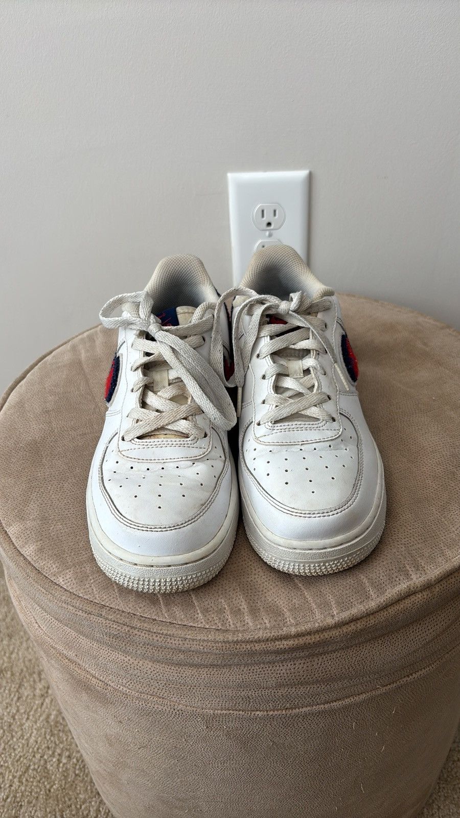 Nike Nike Air Force 1 Low Chenille Swoosh A03620-101 Size US 7.5 / IT 37.5 - 2 Thumbnail