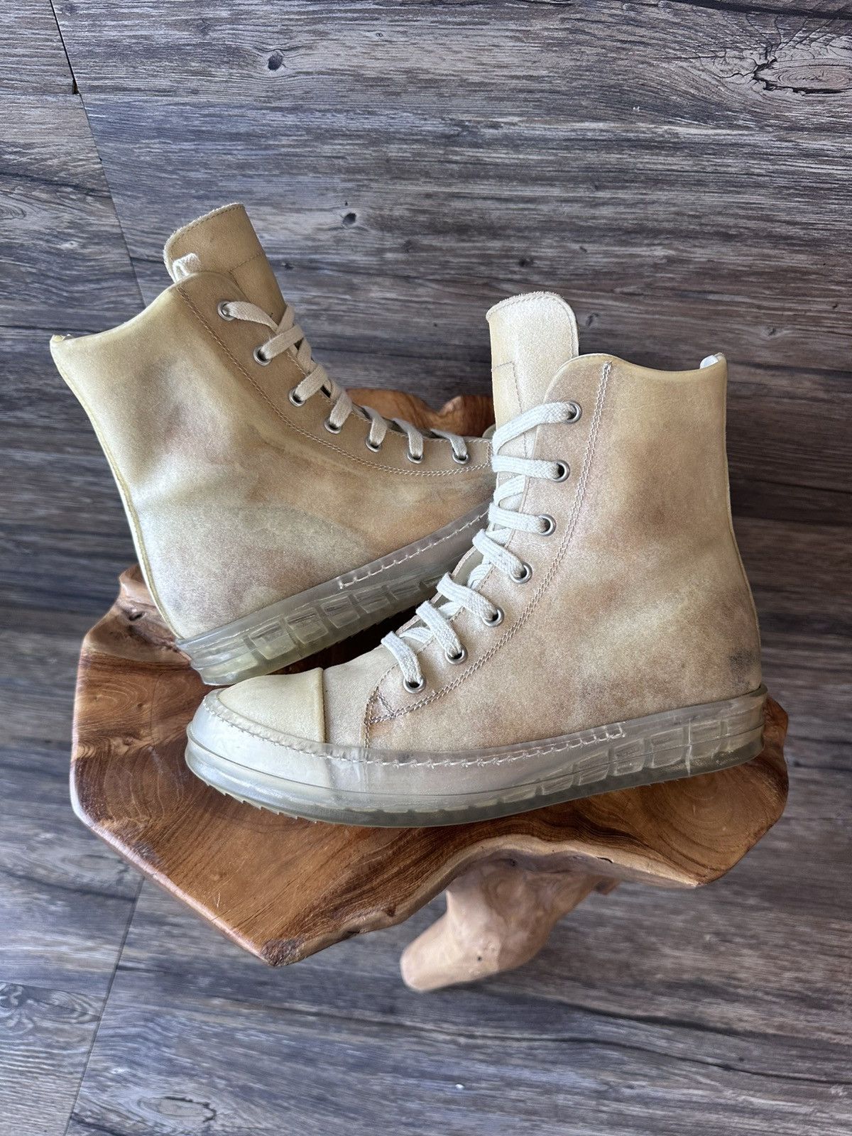 Rick Owens SS23 'EDFU' Transparent Leather Ramones | Grailed
