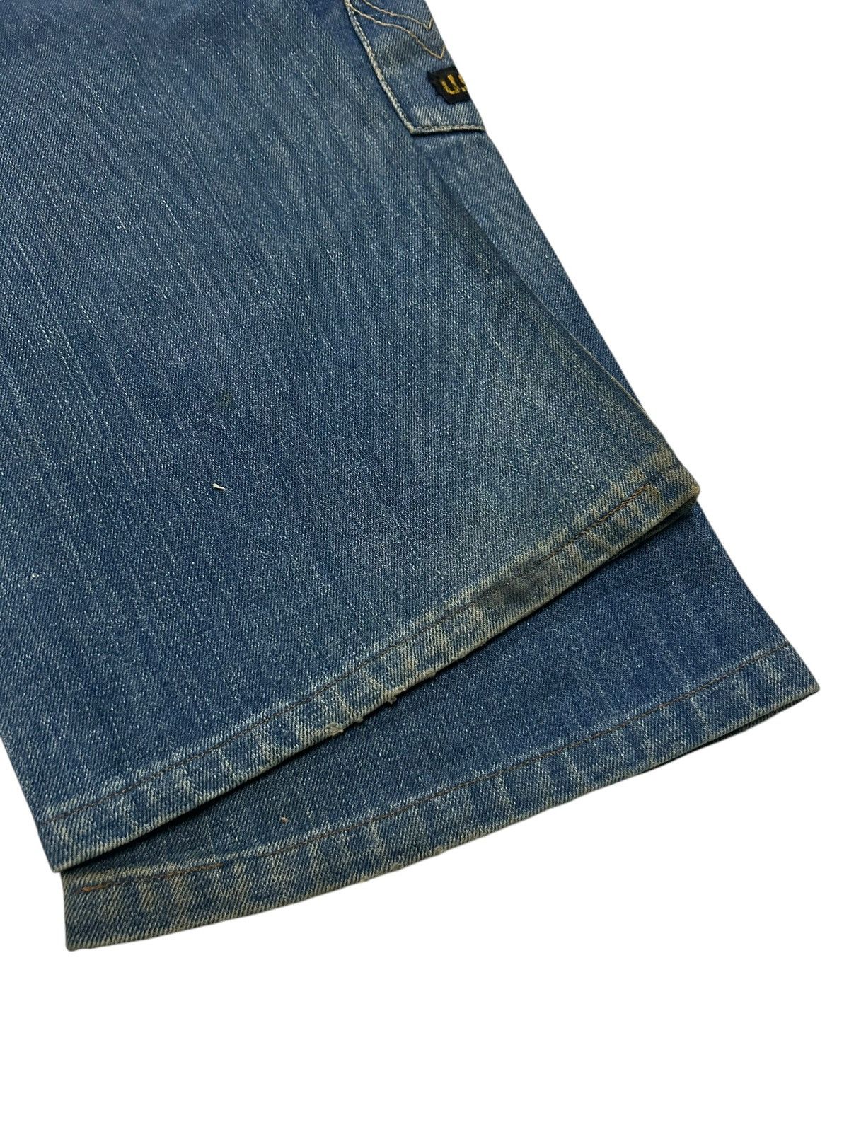 Japanese Brand × Kapital × Vintage Flare Edwin Vintage Made Usa distressed Denim Rare Design ☠️☠️ Size US 27 - 16 Thumbnail