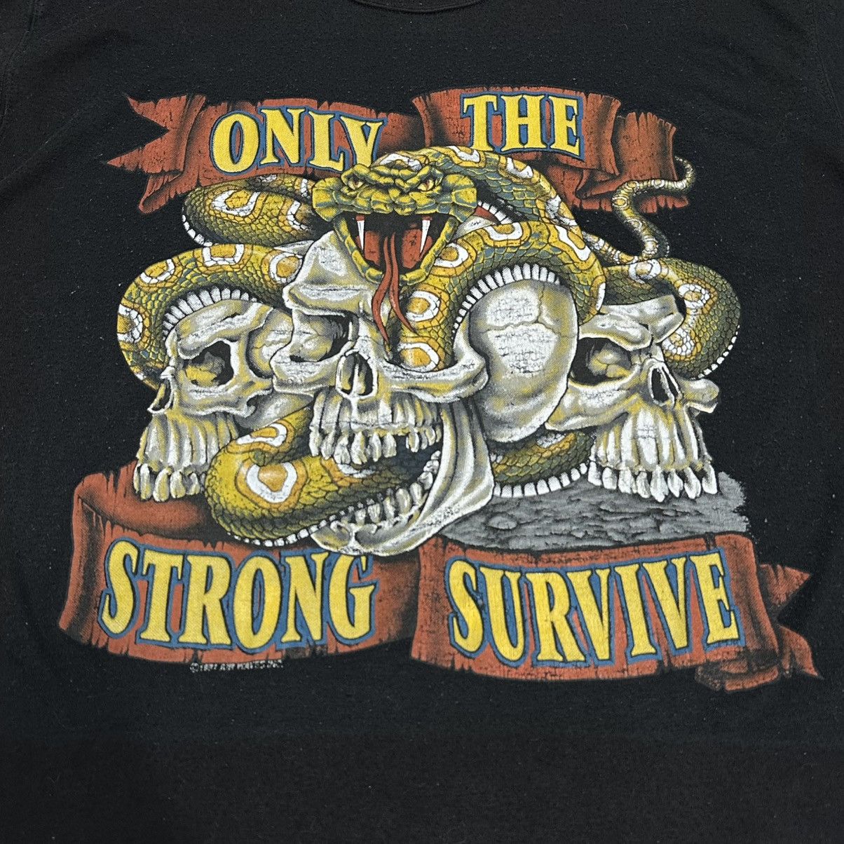 Vintage onmy the strong survive vintage tee 80s 90s Size US M / EU 48-50 / 2 - 2 Thumbnail