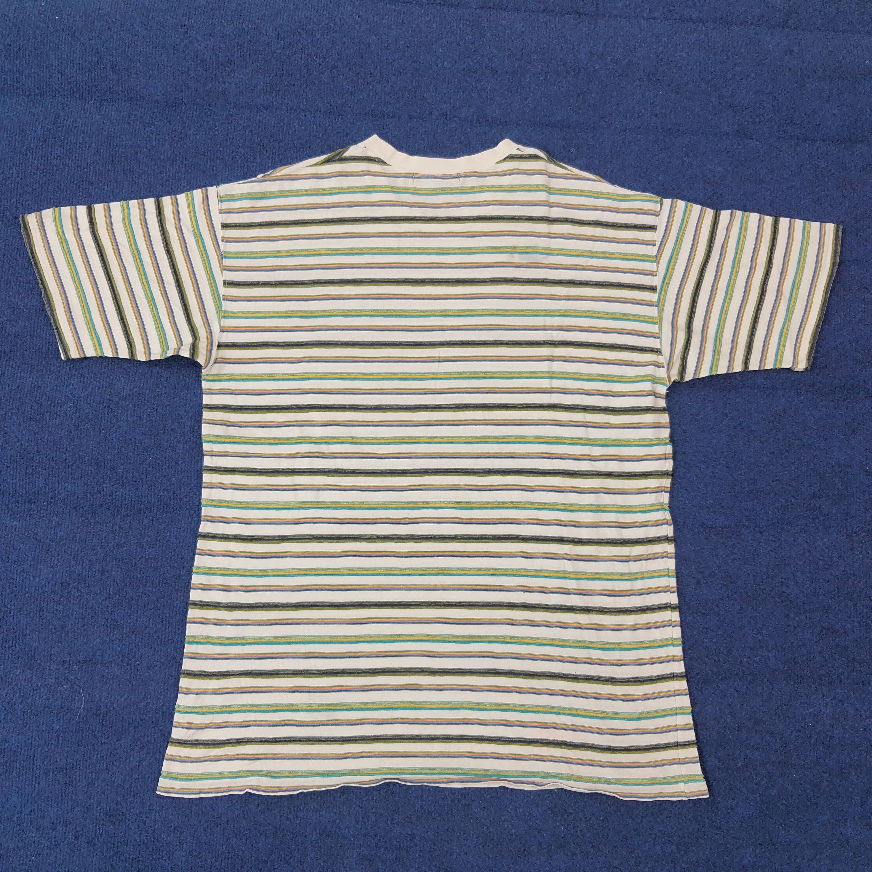 Yves Saint Laurent Vintage Yves Saint Laurent Striped Designer Tshirt C259N2 Size US L / EU 52-54 / 3 - 3 Thumbnail