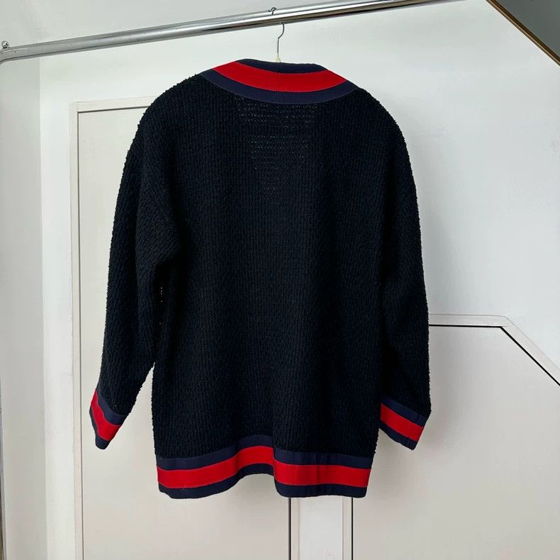 Gucci Gucci Size 36 Knitted cardigan red and blue striped jacket Size US XS / EU 42 / 0 - 2 Thumbnail
