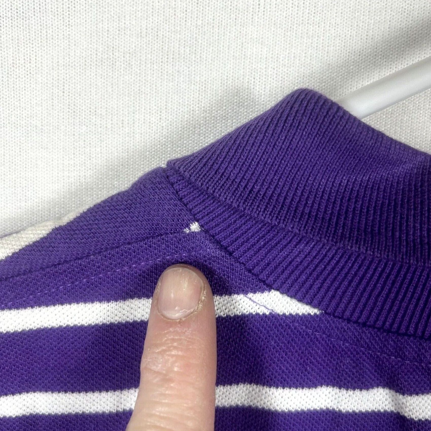 Vintage VINTAGE US Polo Assn Polo Shirt Mens XL Purple White Striped Big Pony #3 USPA Polo Shirt Size US XL / EU 56 / 4 - 2 Thumbnail
