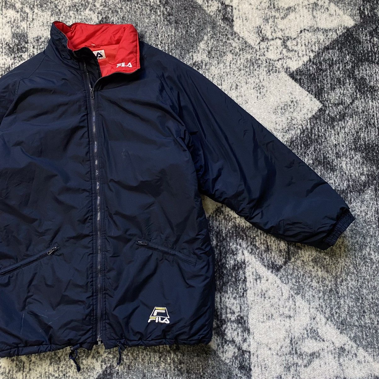 Fila Vintage FIla Down Jacket Elongated Jacket Zip Up Y2K 90s Size US XL / EU 56 / 4 - 2 Thumbnail