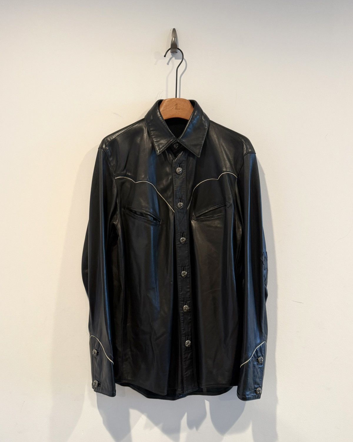 Chrome Hearts Chrome Hearts 1of1 Cross Patched Western Button Up Shirt Size US S / EU 44-46 / 1 - 1 Thumbnail