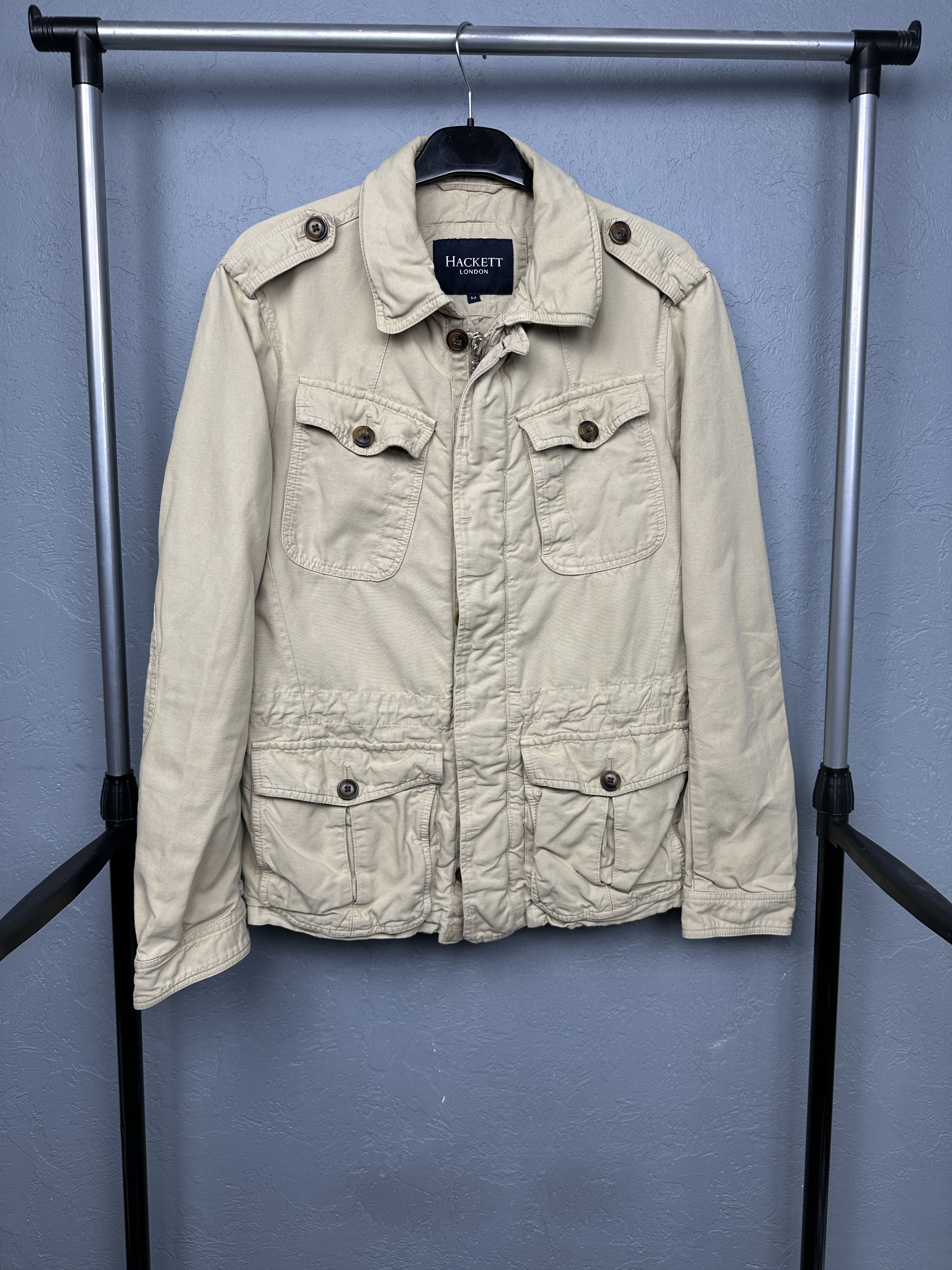 Hackett Mens Multipocket Utility Field Military Jacket