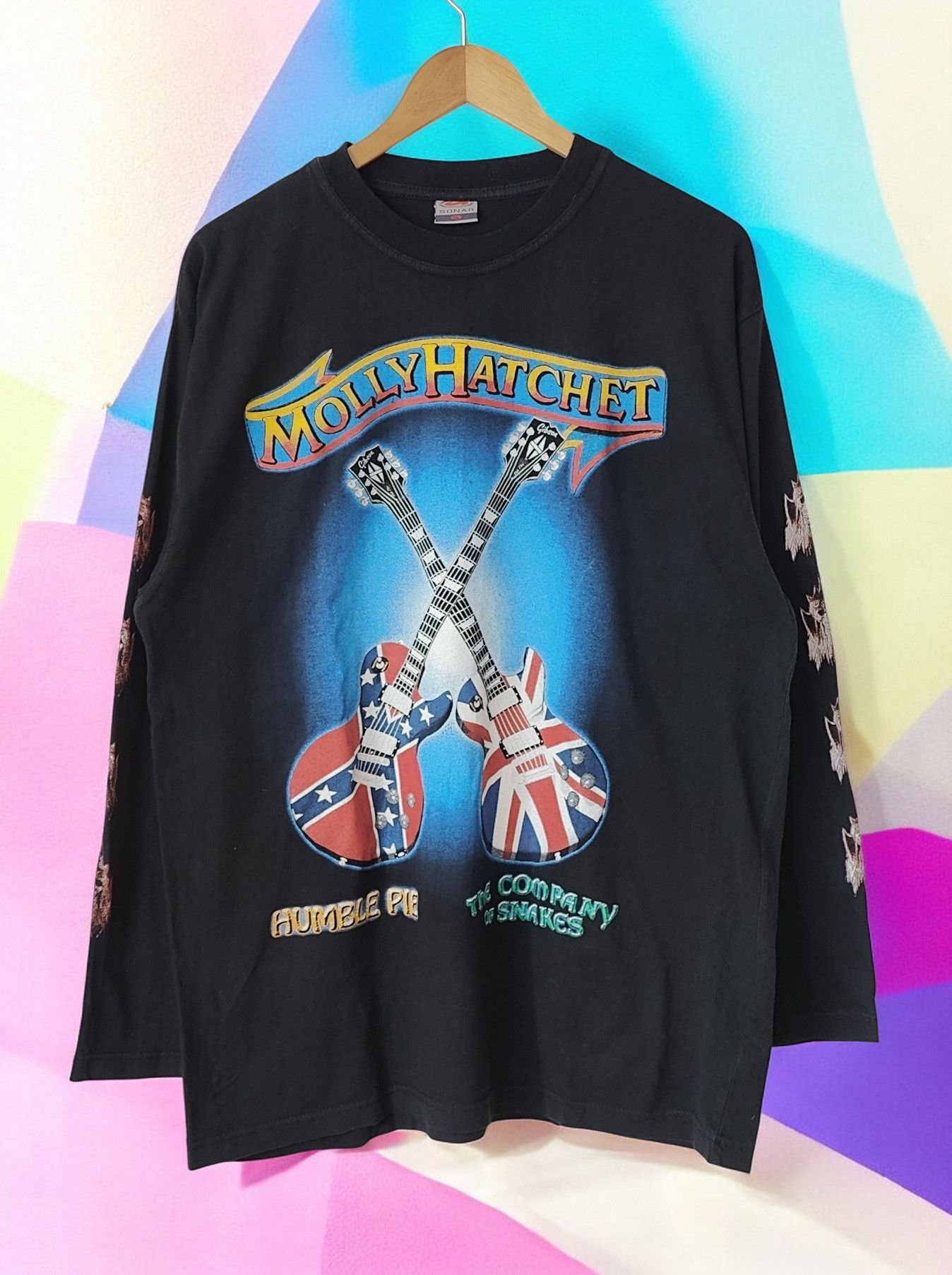 Band Tees Molly Hatchet 2001 Xmas Rock Tour Vintage VTG Longsleeve Size US XL / EU 56 / 4 - 1 Thumbnail