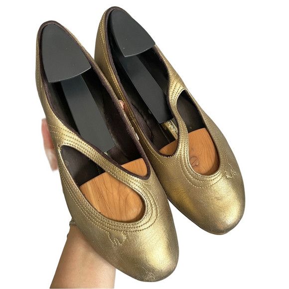 Puma Vintage Y2K Puma Bronzy Gold Ballet Sneaker Flats - 7US Size US 7 / IT 37 - 10 Thumbnail