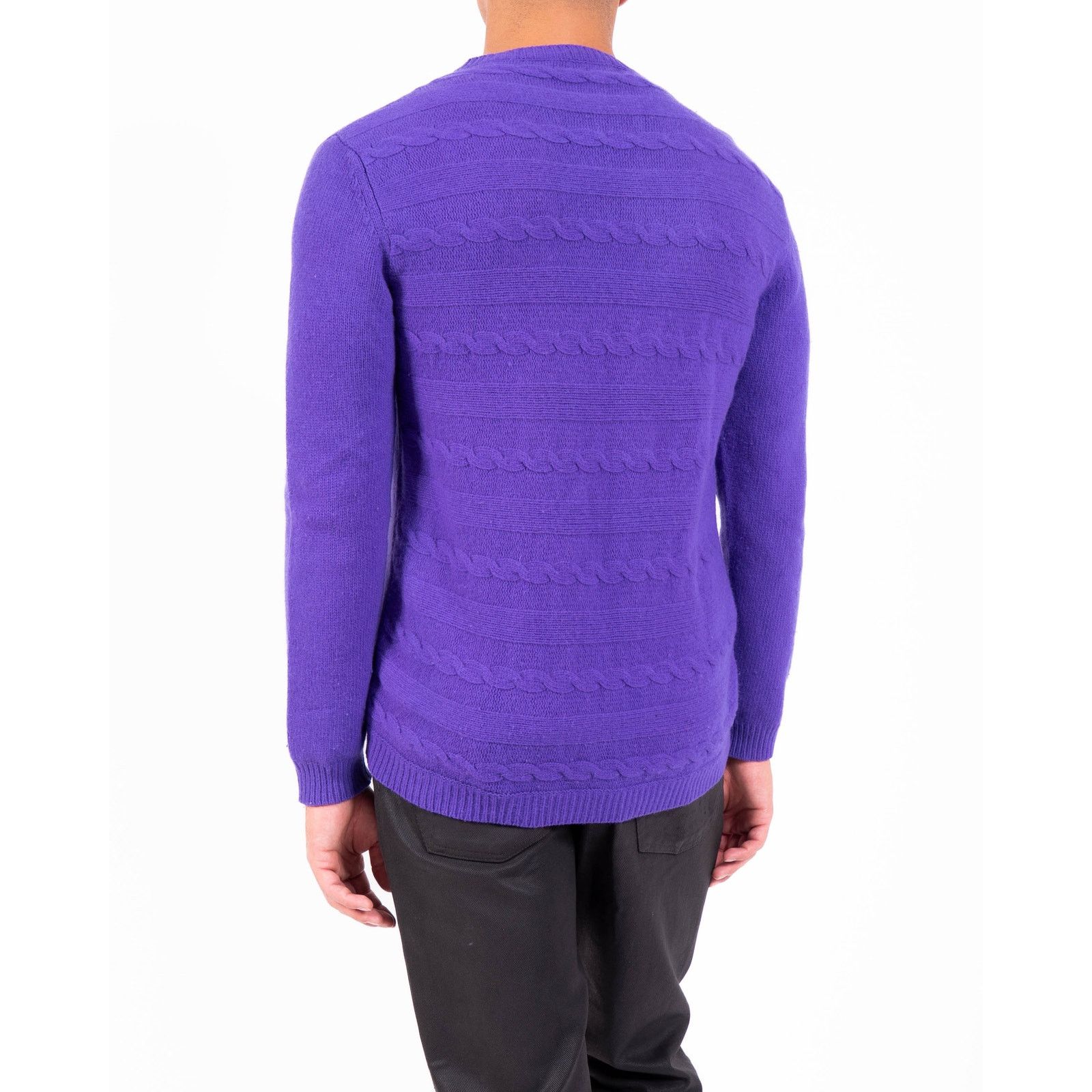 Raf Simons Round Hem Sweater in Purple Wool Size US M / EU 48-50 / 2 - 5 Thumbnail