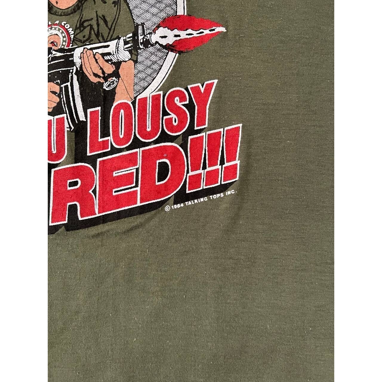 Vintage Vintage 80s 1984 USA Army "Eat lead you lousy red" Print M Size US M / EU 48-50 / 2 - 6 Preview