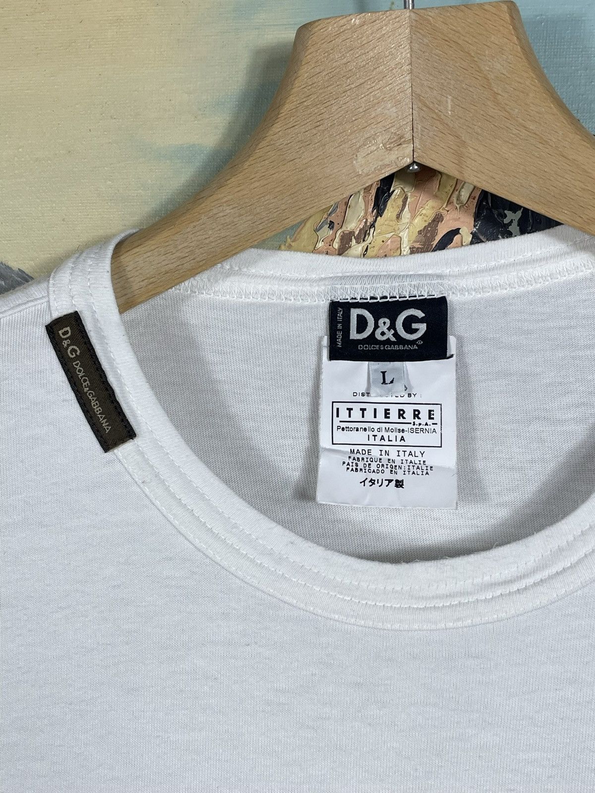 Dolce & Gabbana Dolce&Gabbana D&G Vintage Y2k White T-shirt Tee Luxury Size L / US 10 / IT 46 - 6 Thumbnail