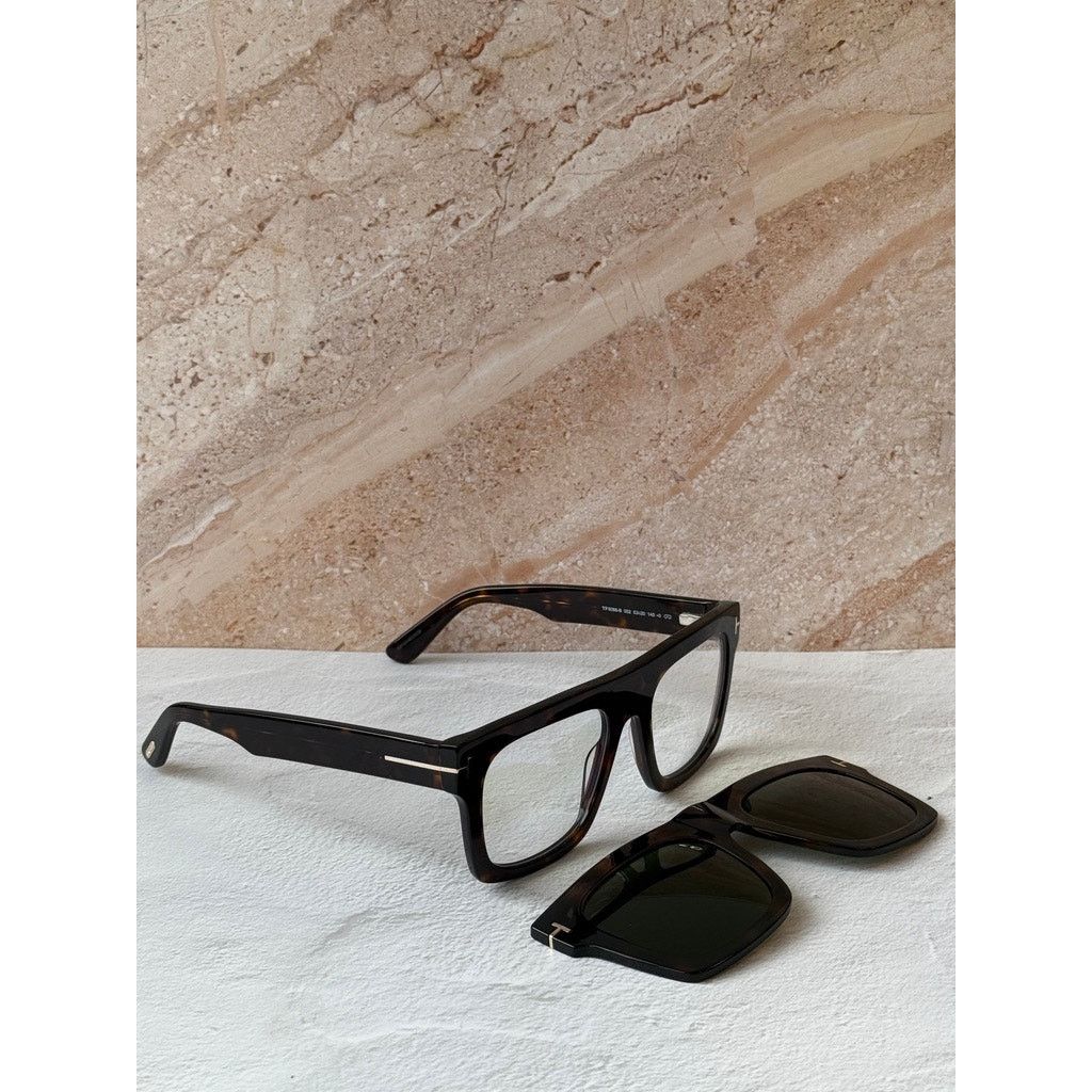 Tom Ford NEW Tom Ford FT6068-B Fausto Clip On Bluelight Frames Brown Size ONE SIZE - 6 Thumbnail