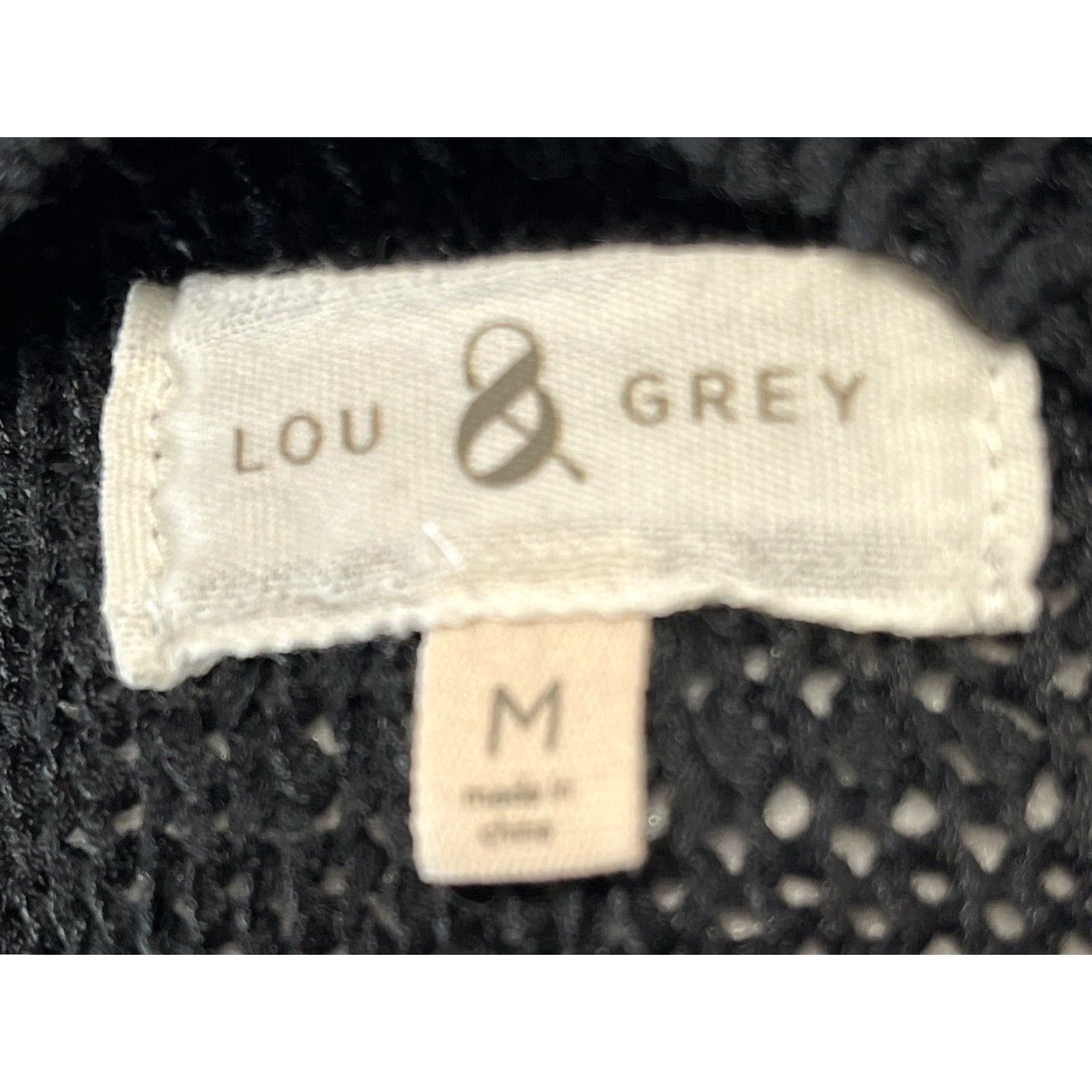 Lou & Grey LOU & GREY Linen Blend High Neck Sleeveless Sweater Womens Medium Black Pullover Size M / US 6-8 / IT 42-44 - 6 Thumbnail