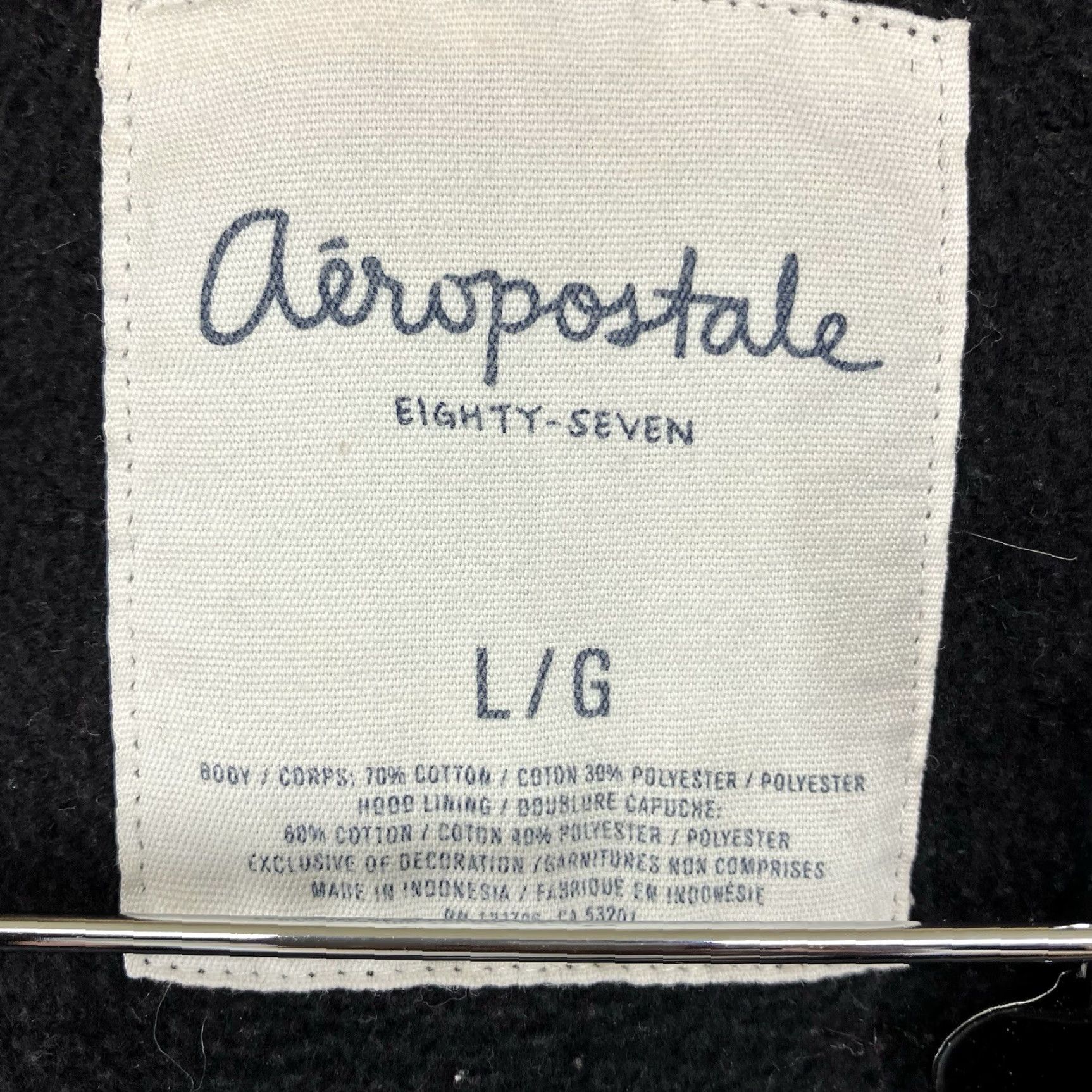 Vintage Aéropostale Hoodie Womens S Black Full Zip Embroidered Front Y2K 2000s Grunge Size S / US 4 / IT 40 - 5 Thumbnail